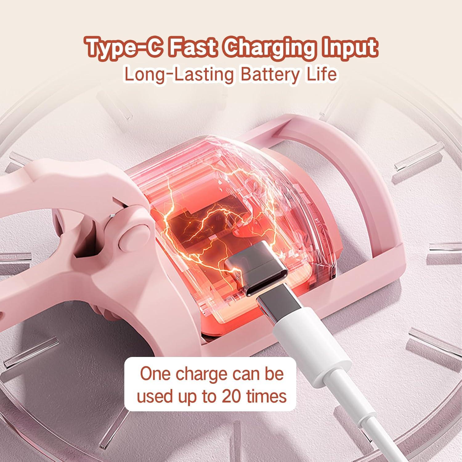 Rizador de Pestañas Eléctrico OneNine Recargable 2025 Rosa