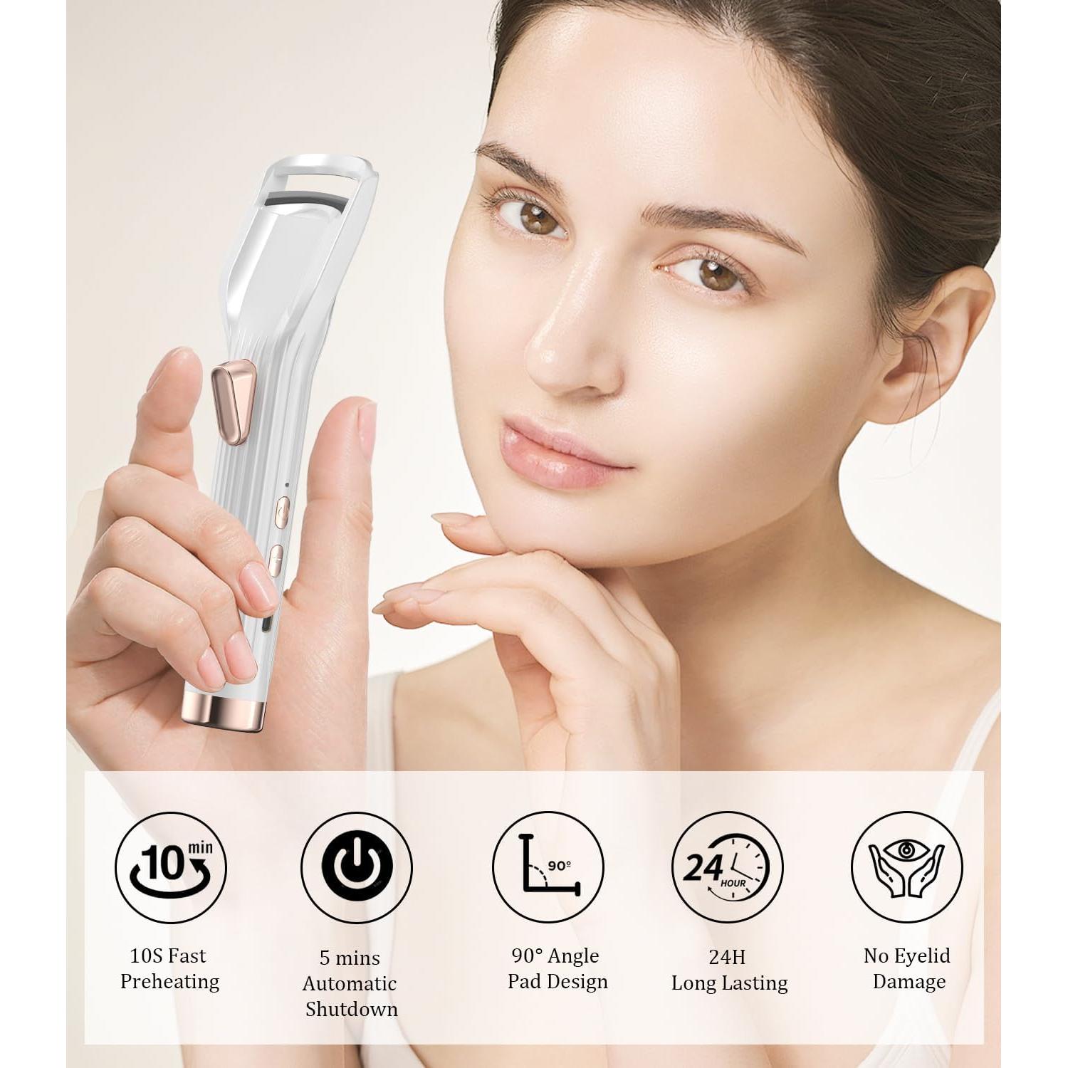 Rizador de Pestañas Eléctrico Acavado - Calentamiento 10s - 2 Modos