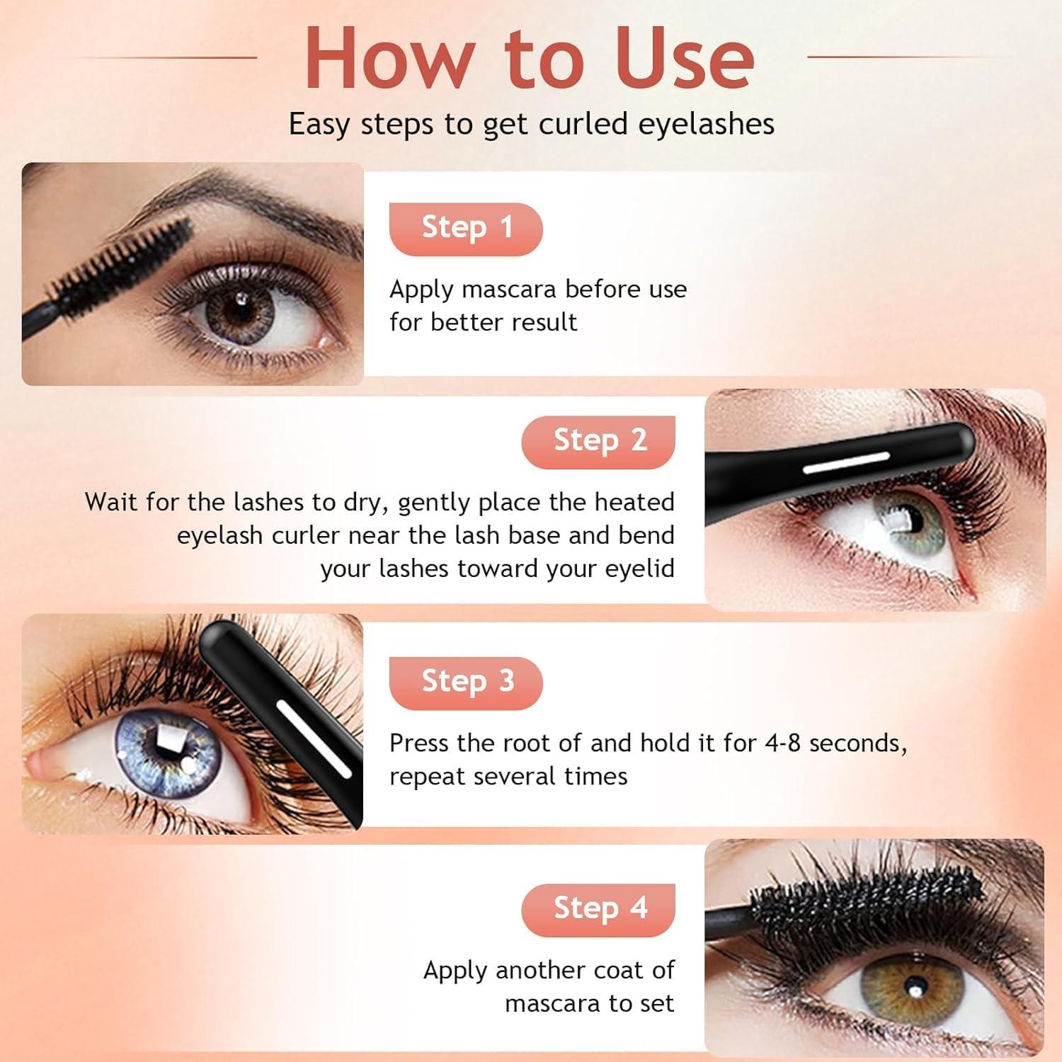 Rizador de Pestañas Calentado Valiayi con 4 Modos y Pantalla LED