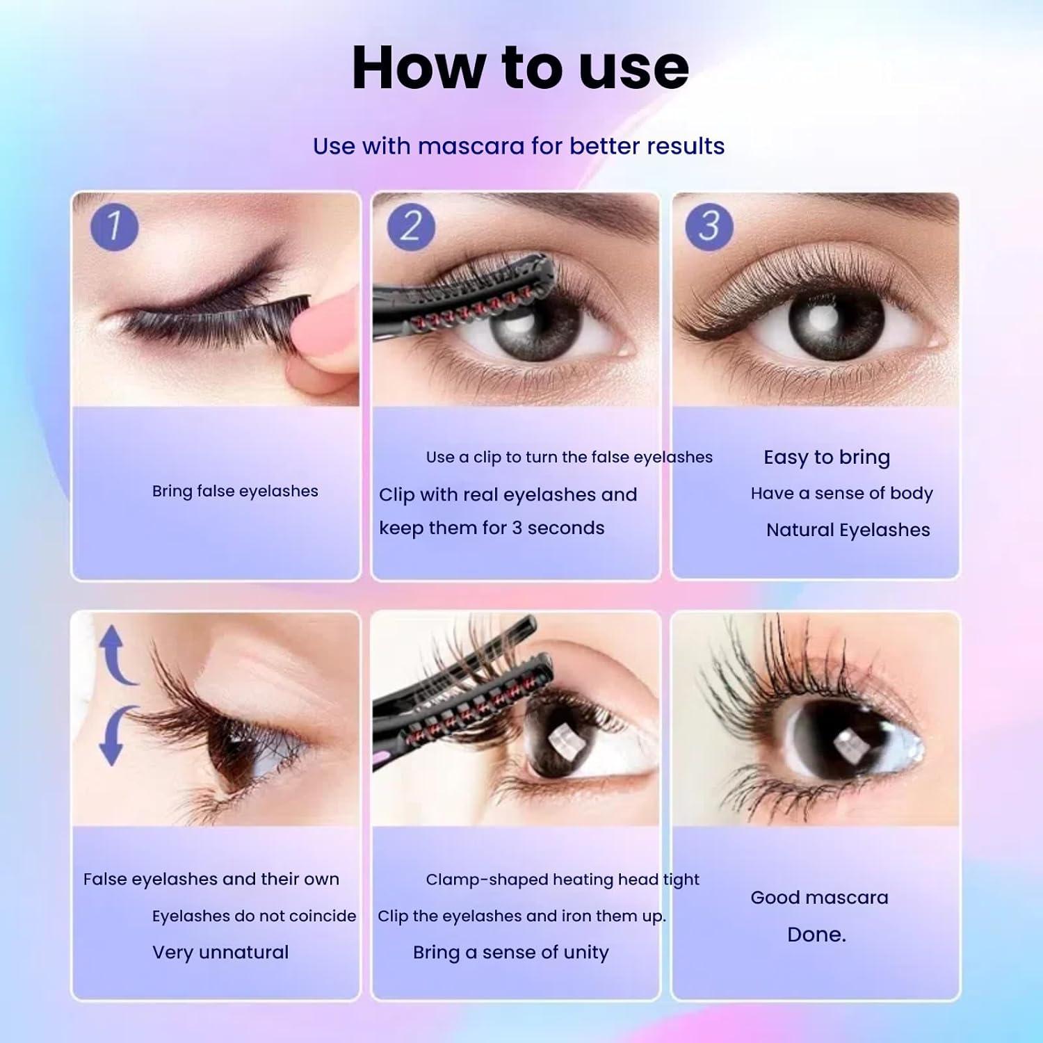 Rizador de Pestañas Calentado 2 en 1 FOREVIVE Negro