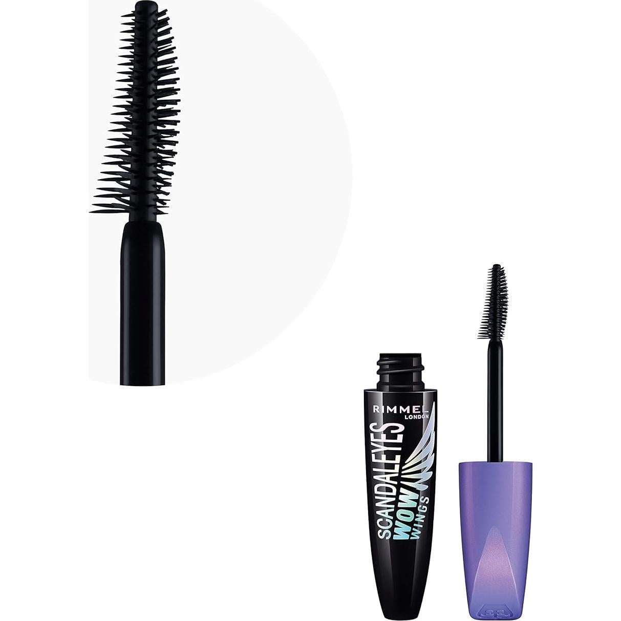 Máscara Rimmel Wow Wings 11.34 ml Voluminizadora Negra