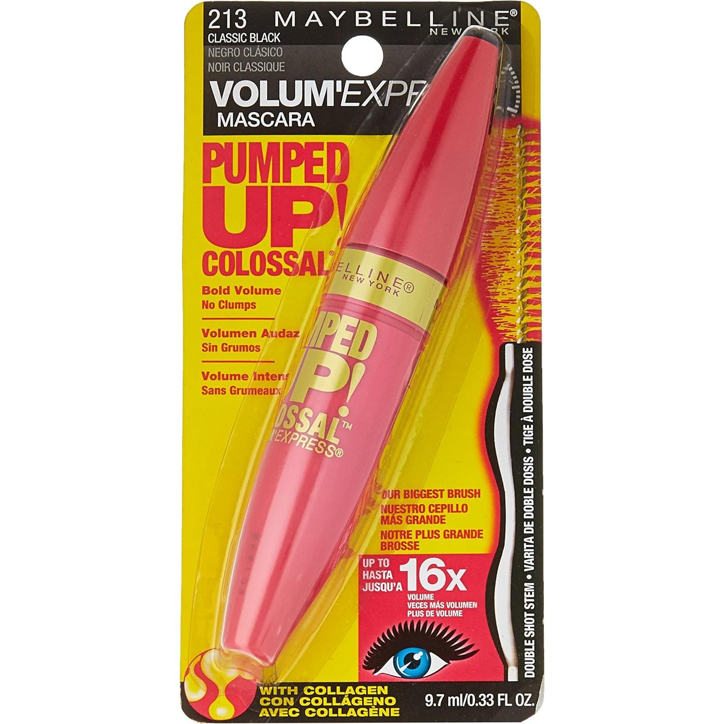 Máscara Volum' Express Colosal Maybelline 16x Volumen Negro