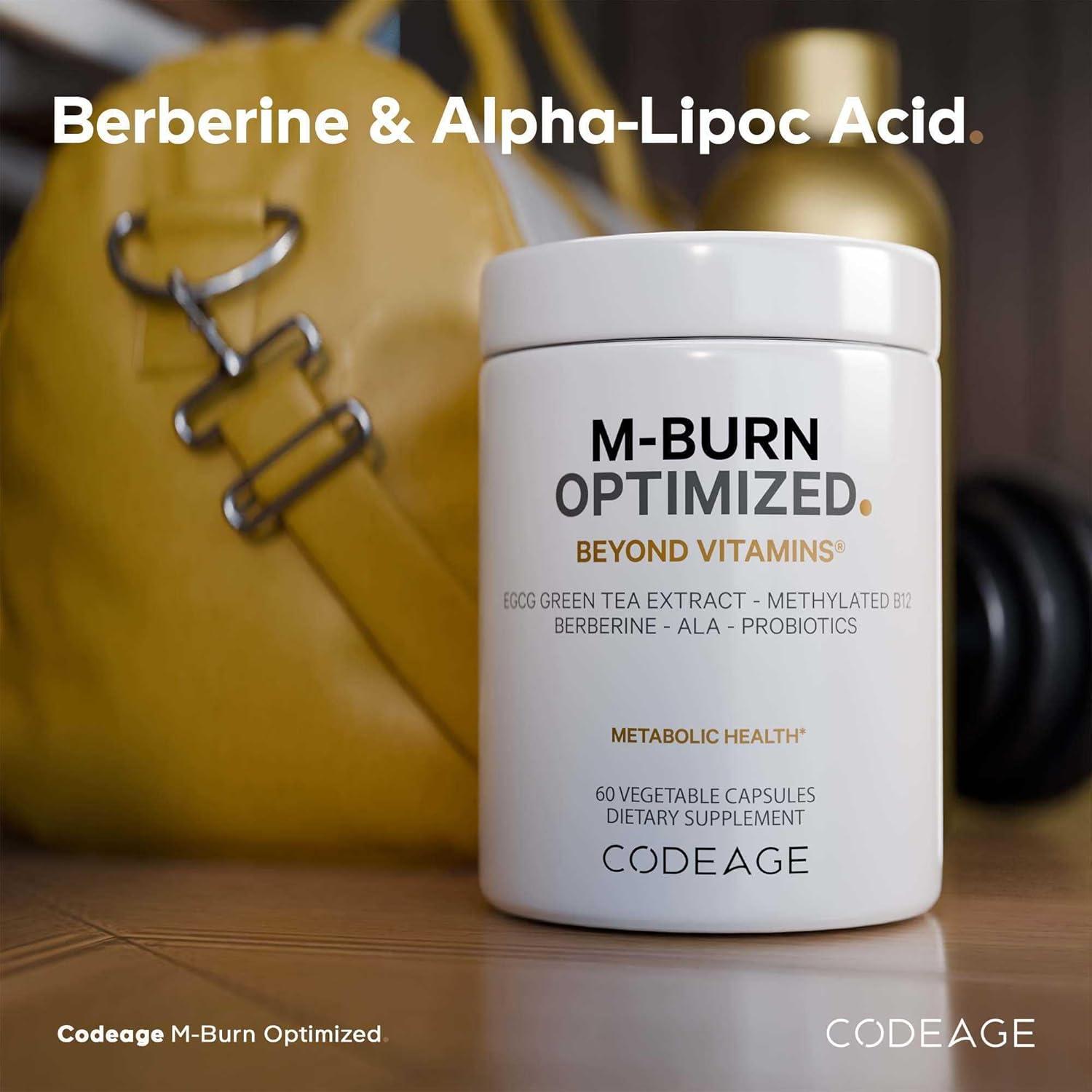 Suplemento Codeage M-Burn Optimizado - Té Verde 50% EGCG - 60 Cápsulas