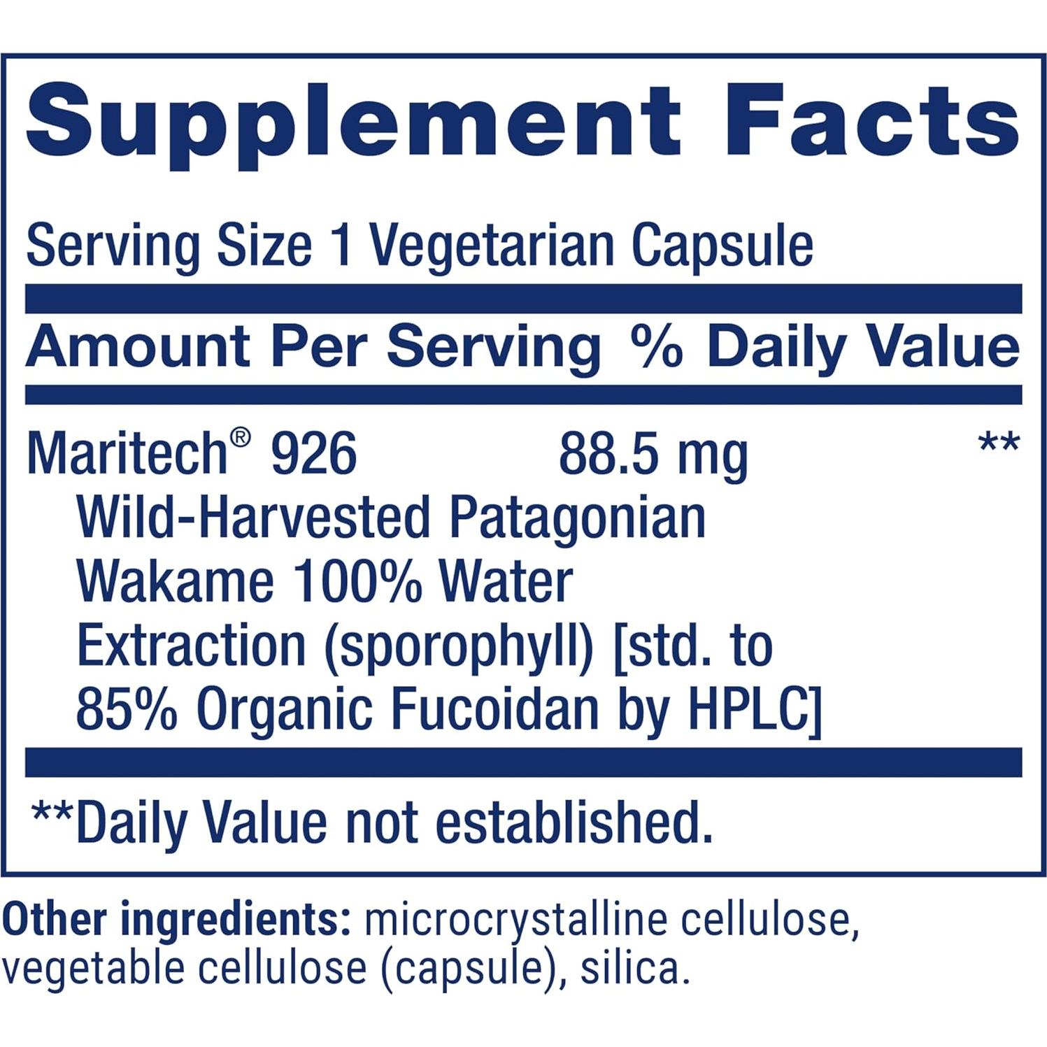 Suplemento Fucoidan Life Extension Maritech 926 60 Cápsulas