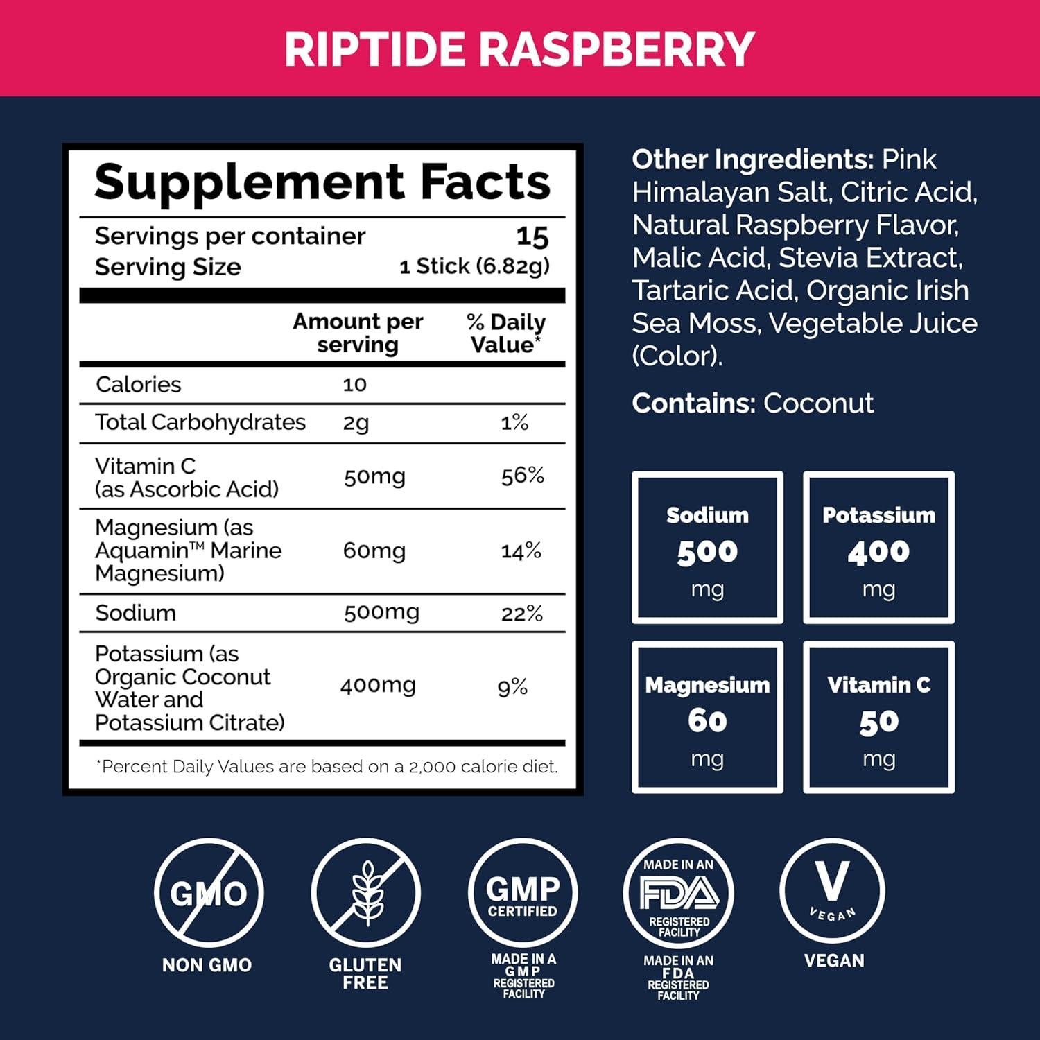 Paquetes de Polvo de Electrolitos Voli Frambuesa 15 Unidades