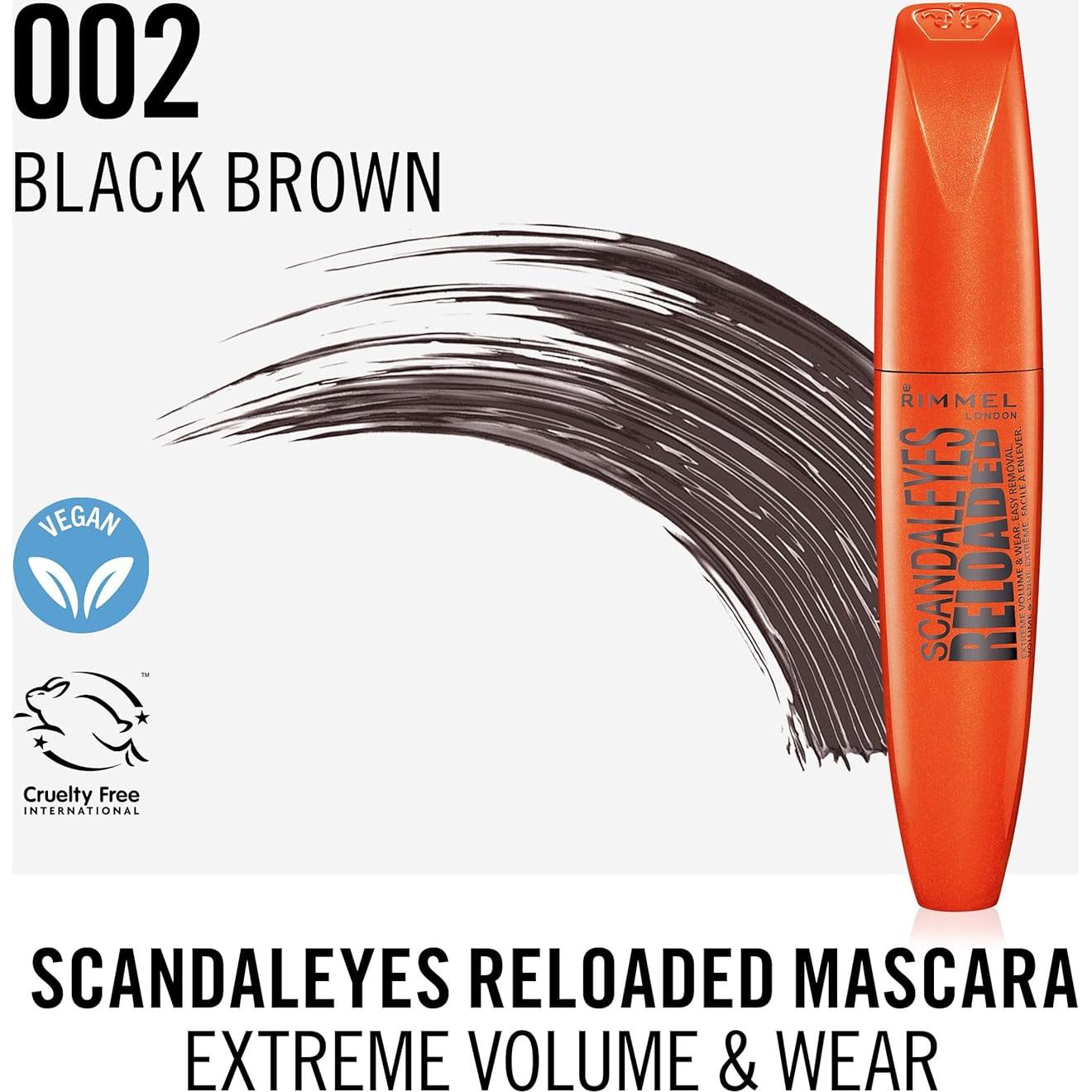 Máscara de Pestañas Rimmel Scandaleyes Clean 32g Marrón Negro