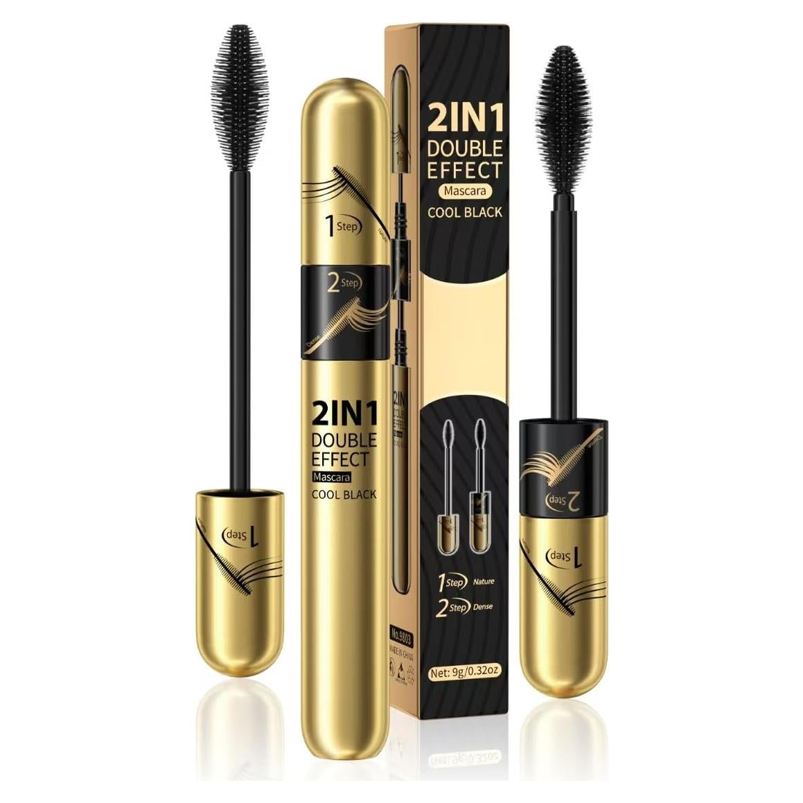 Máscara 2-en-1 YUMEYPLEMI Negra Impermeable para Pestañas