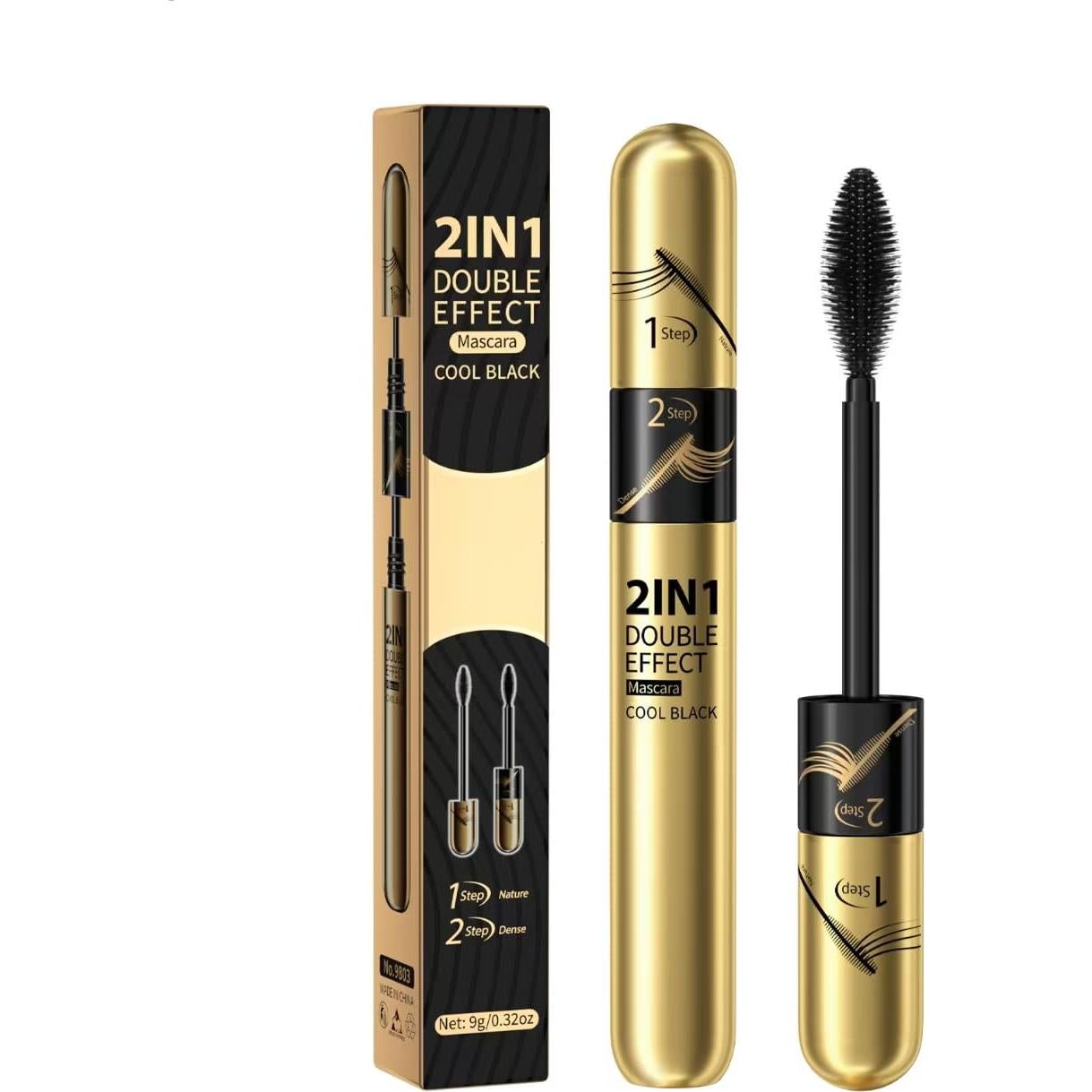 Máscara 2-en-1 YUMEYPLEMI Negra Impermeable para Pestañas