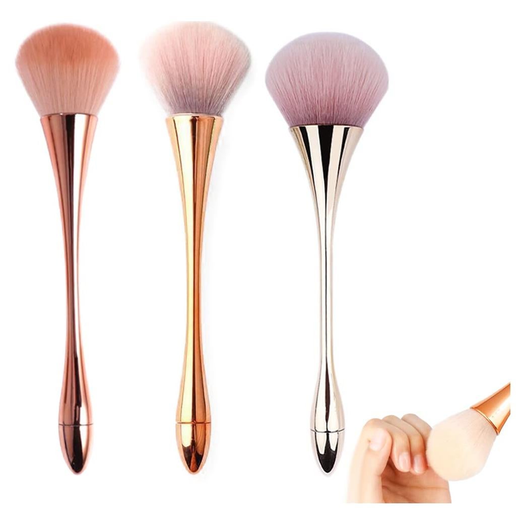 Juego de 3 Pinceles para Polvo de Uñas Ainvhh - Cerdas Suaves