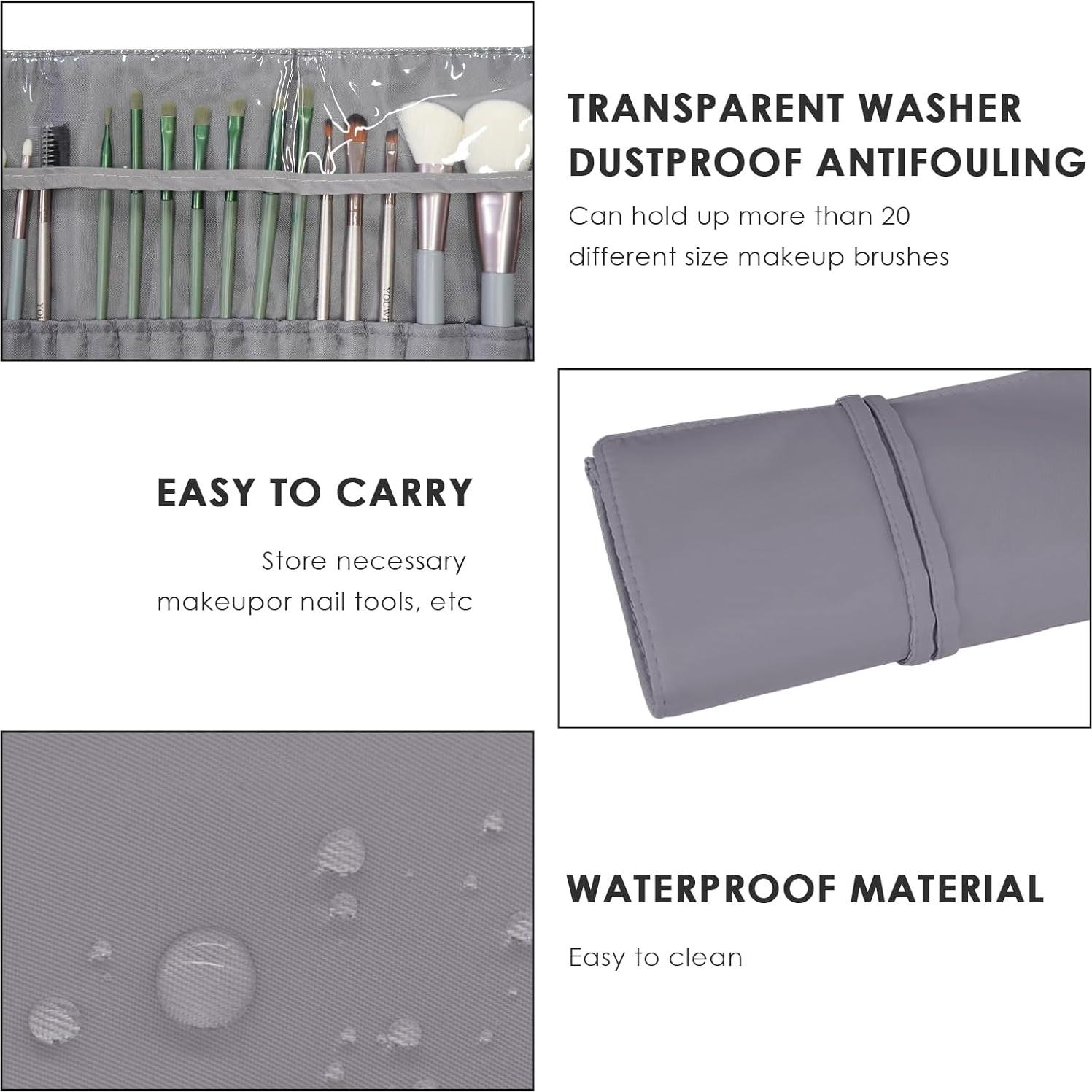 Estuche de Viaje para Brochas de Maquillaje DODAMOUR con Tazón Limpiador