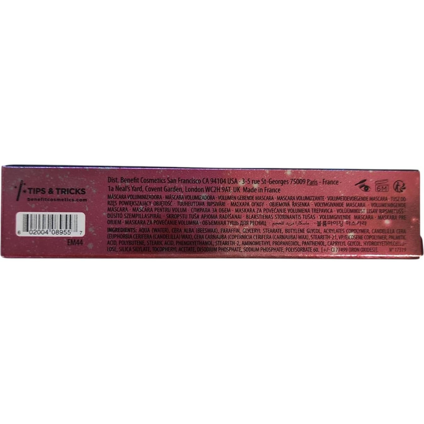 Máscara Voluminizadora Benefit Bad Gal Bang 8.8 ml Negro