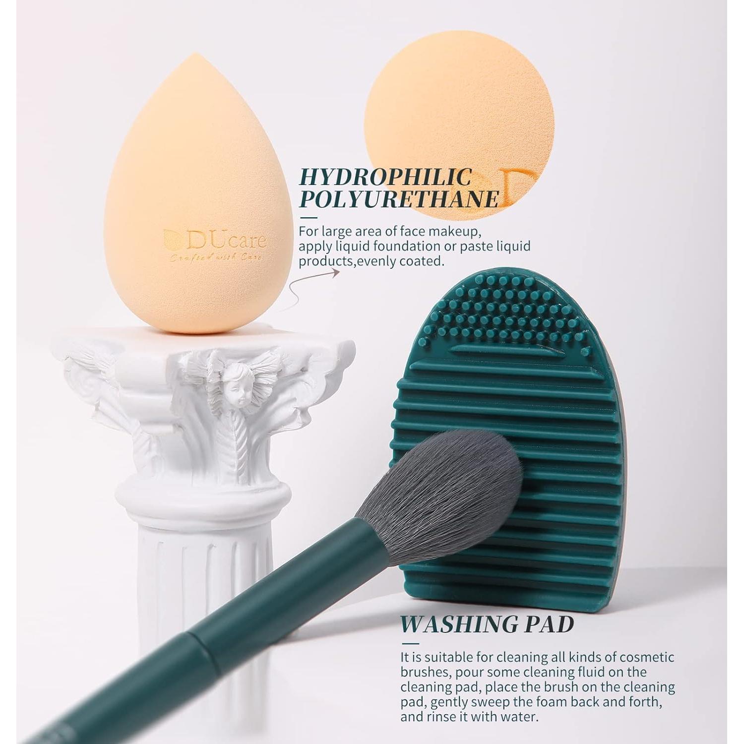 Conjunto de Brochas de Maquillaje DUcare 17 Pcs con Limpieza