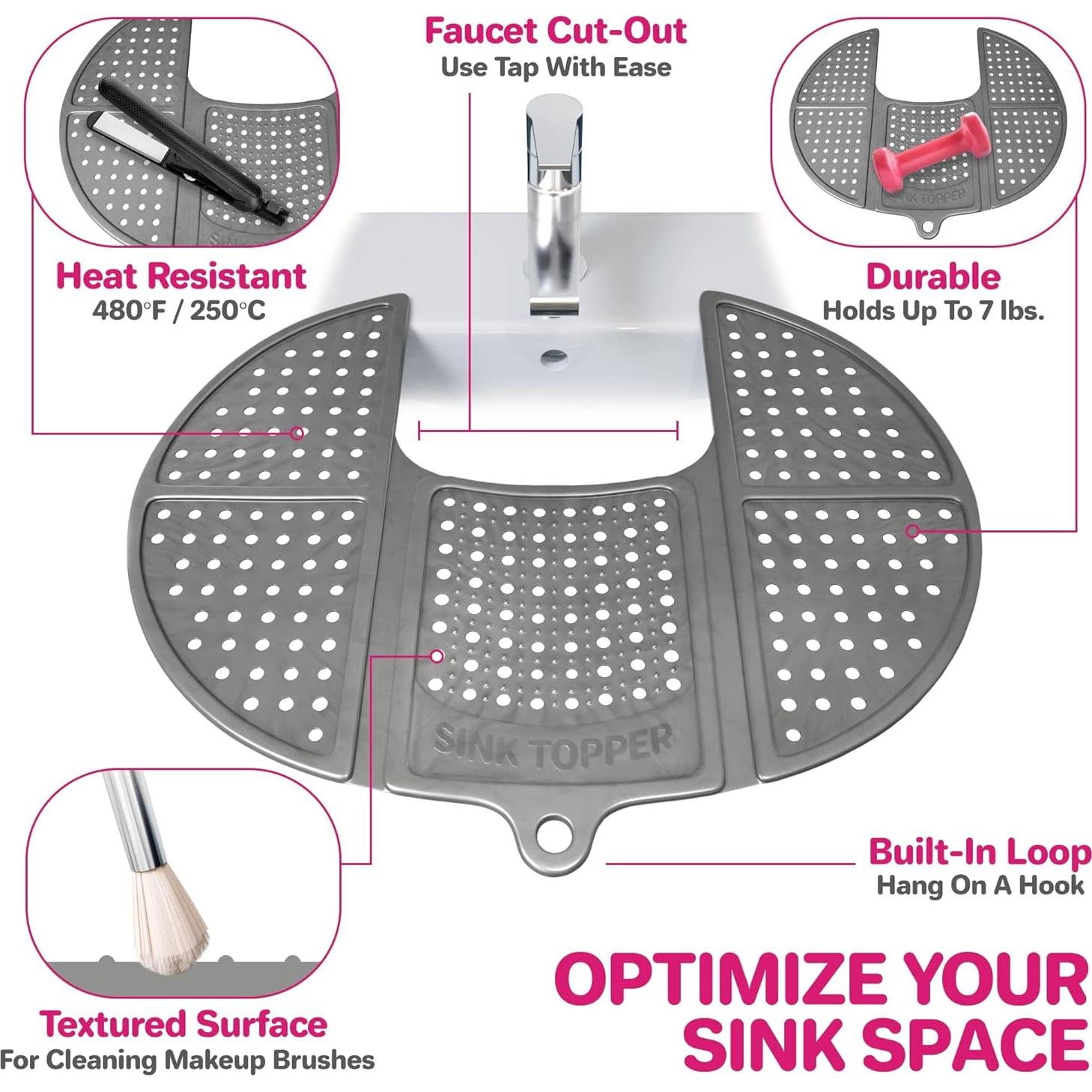 Cubierta de Fregadero Plegable Silicona Resistente al Calor Negro