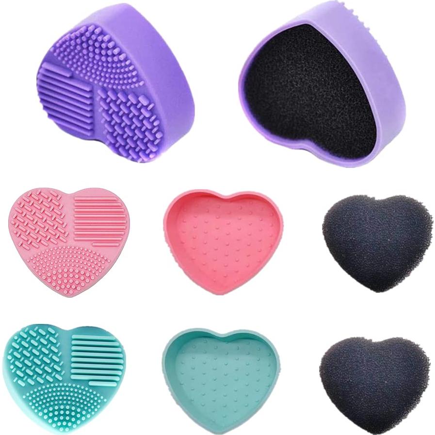 3 Almohadillas Limpiadoras de Brochas de Maquillaje JiathreeJ