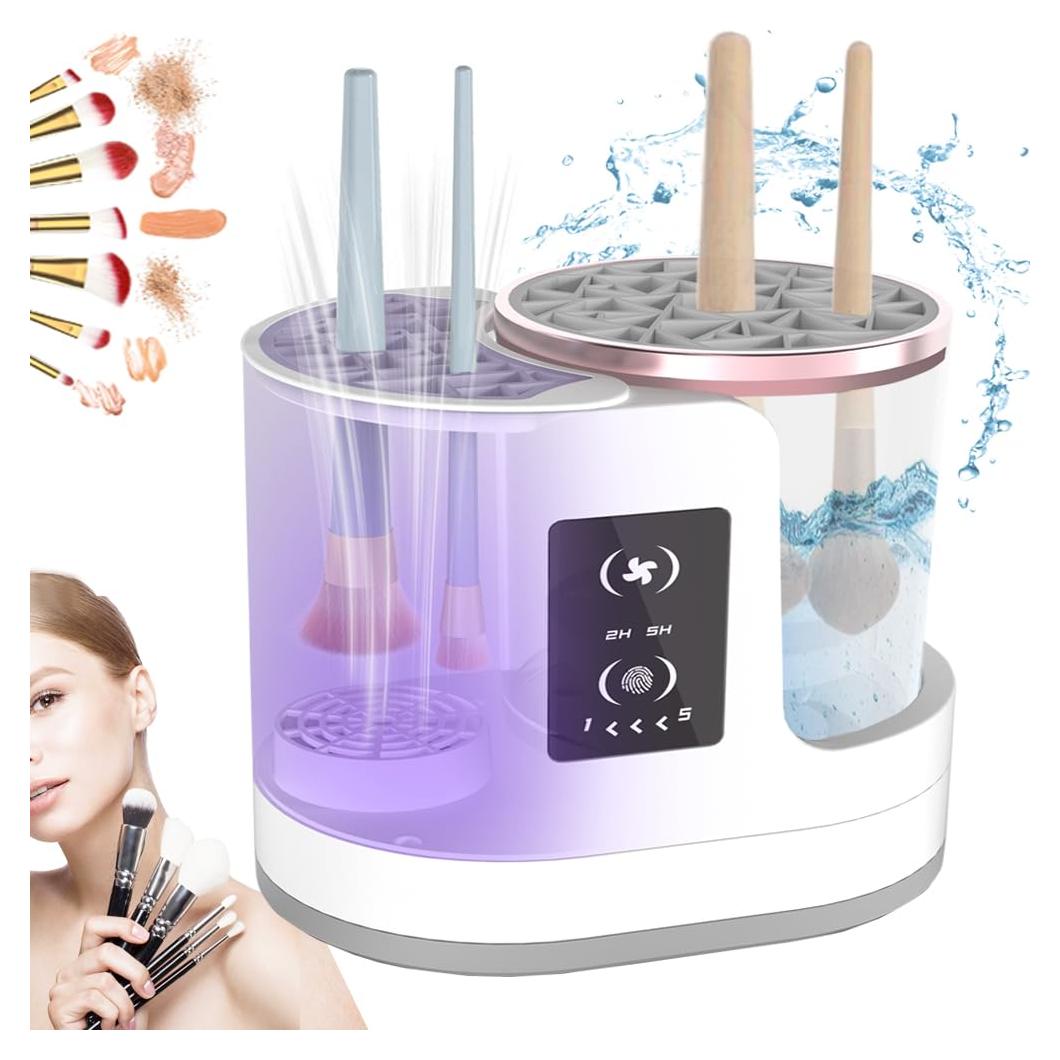 Limpiador Eléctrico de Brochas de Maquillaje AOOFCMLLC 3 en 1
