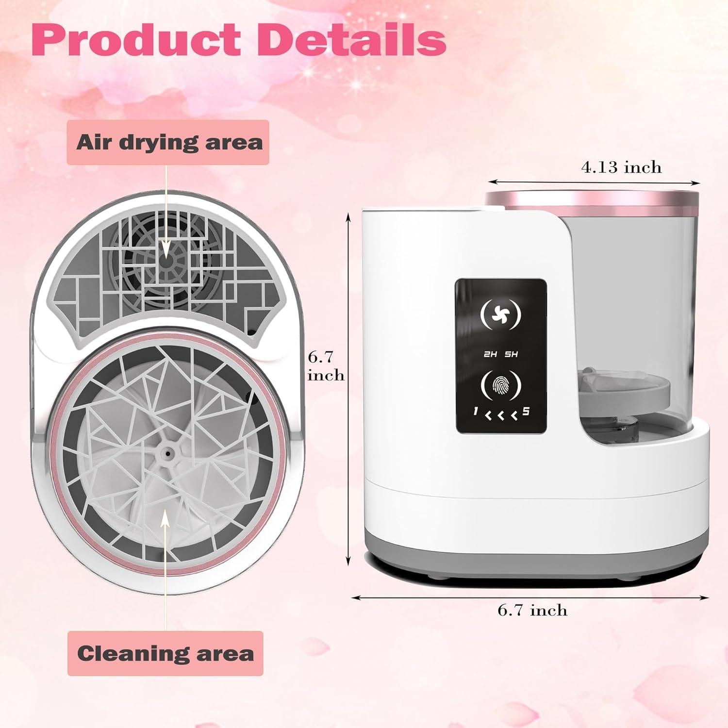 Limpiador Eléctrico de Brochas de Maquillaje AOOFCMLLC 3 en 1