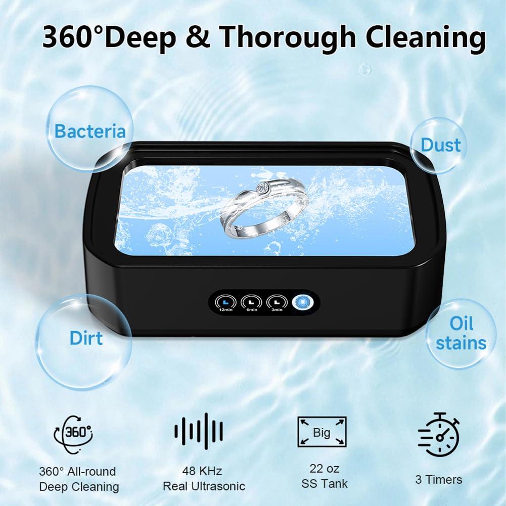 Limpiador Ultrasónico EPOCHWIT VB81 650ml 48kHz para Joyería y Más