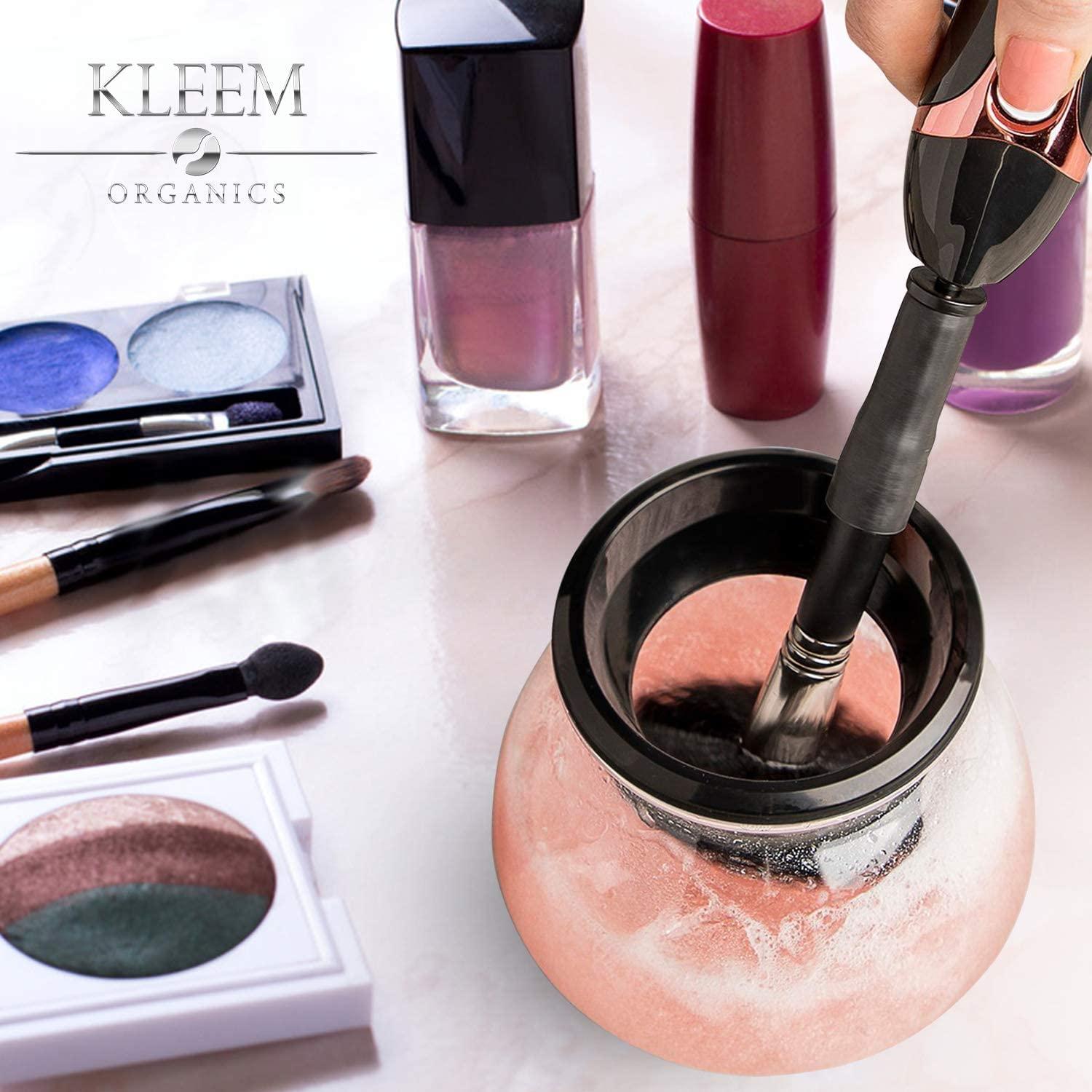 Máquina Limpiadora de Brochas de Maquillaje Kleem Organics - Eléctrica, Automática, Negra