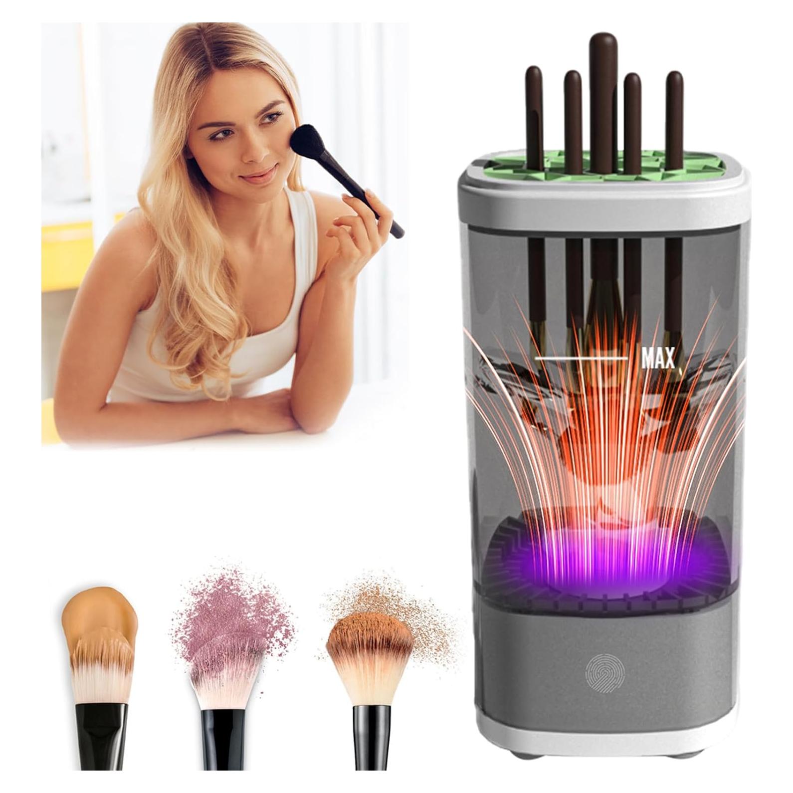 Limpiadora Automática de Brochas de Maquillaje Sowell con UV