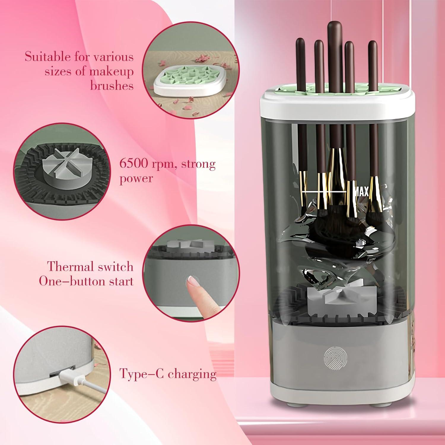 Limpiadora Automática de Brochas de Maquillaje Sowell con UV