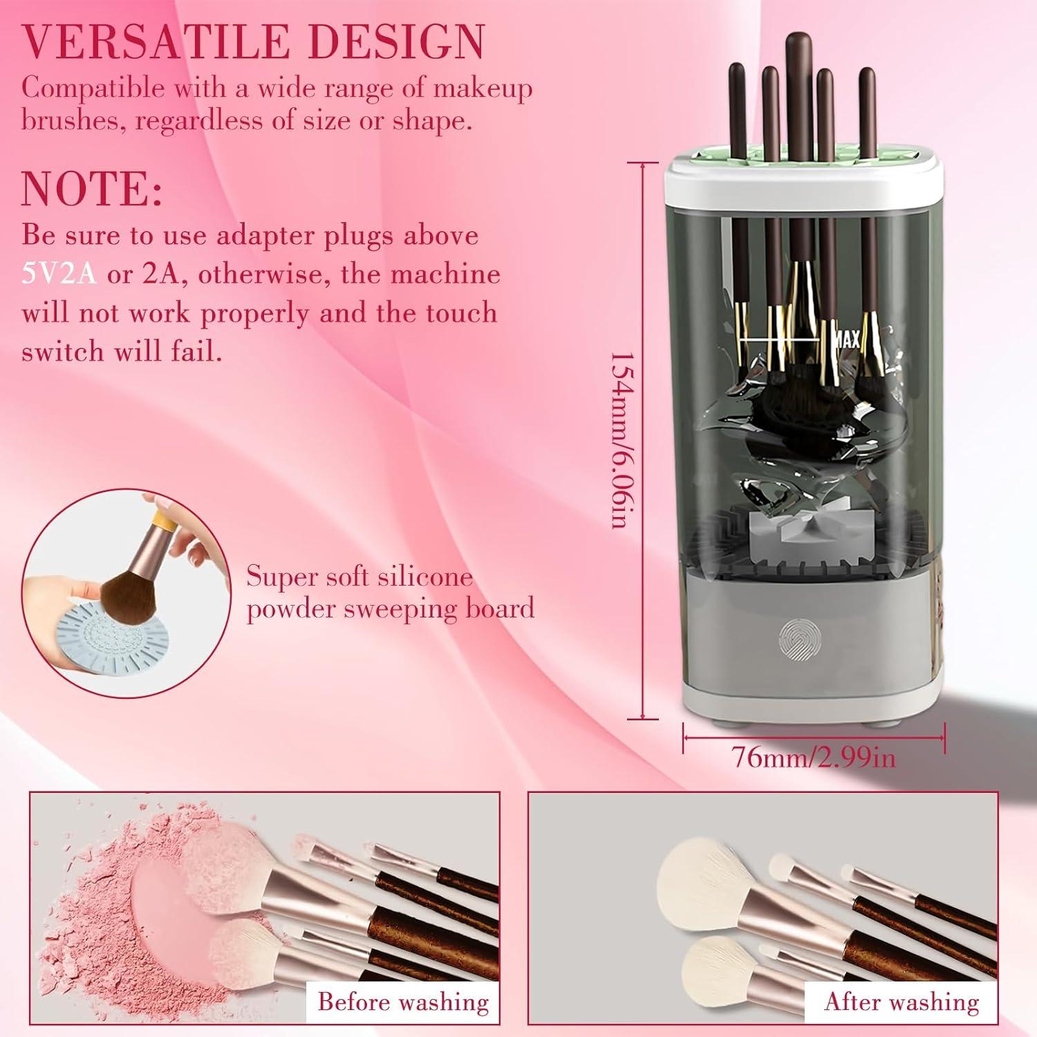 Limpiadora Automática de Brochas de Maquillaje Sowell con UV