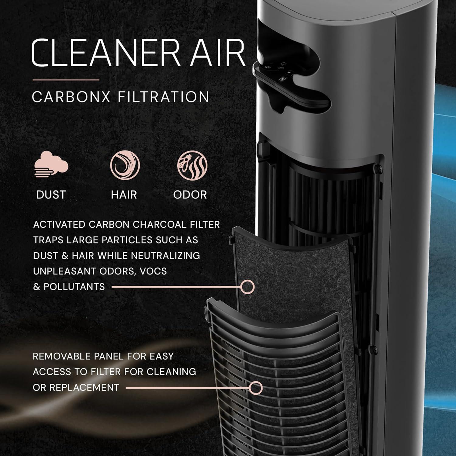 Ventilador de Torre Lasko Pinnacle 40" DC, Silencioso 24dB