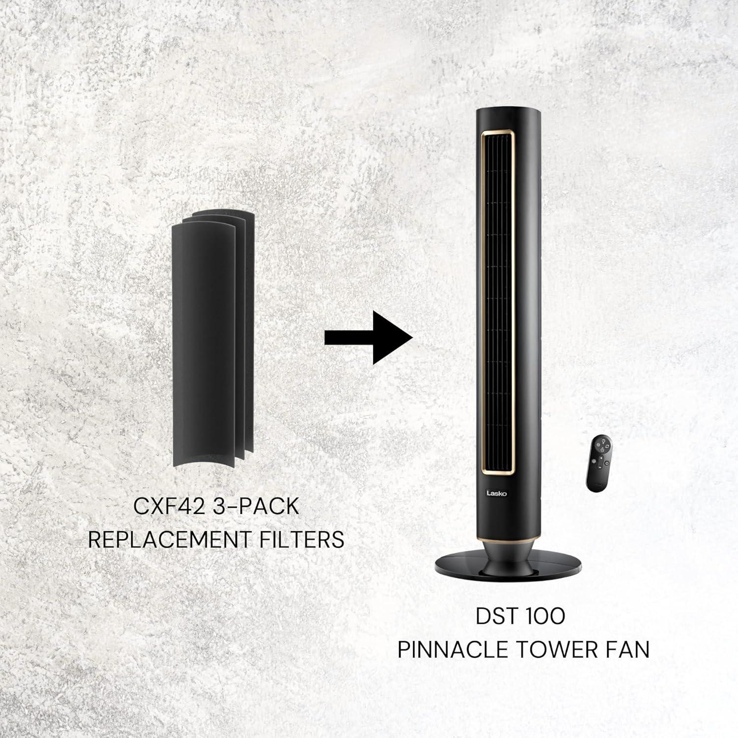 Ventilador de Torre Lasko Pinnacle 40" DC, Silencioso 24dB