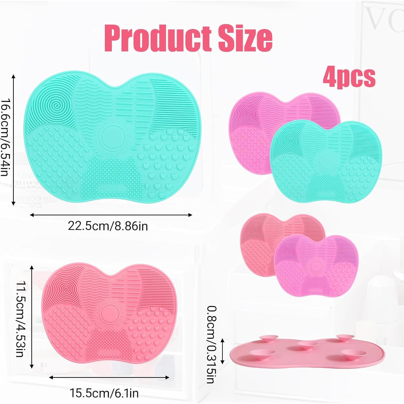 Alfombrilla Limpiadora de Brochas de Maquillaje Xorim 4 Piezas