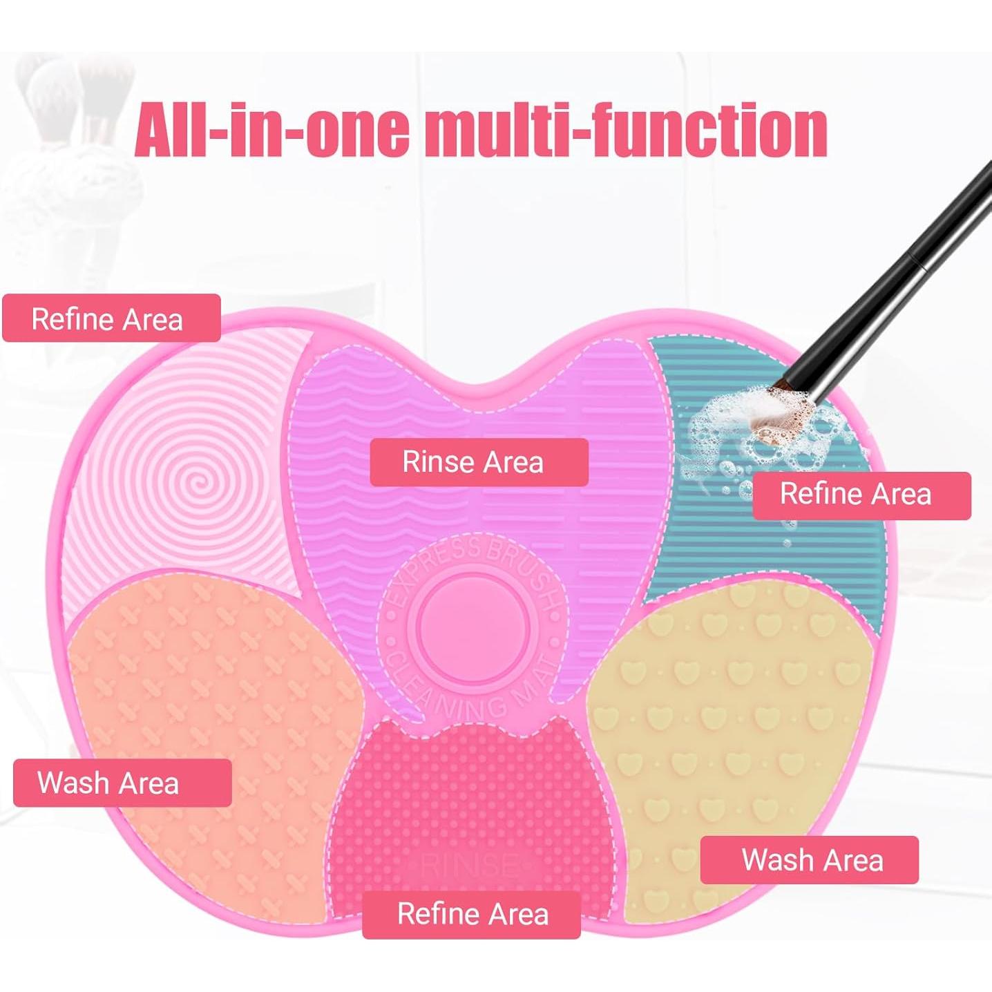 Alfombrilla Limpiadora de Brochas de Maquillaje Xorim 4 Piezas