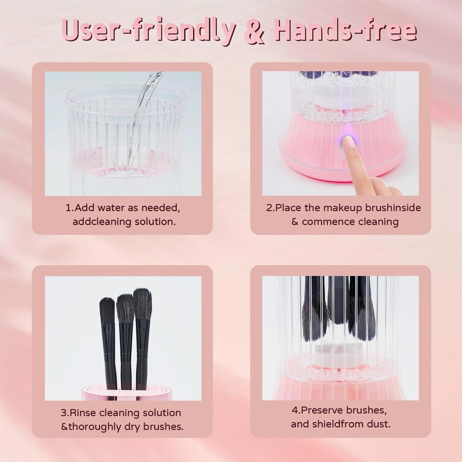 Limpiador Eléctrico de Brochas de Maquillaje Portátil - 7000 RPM