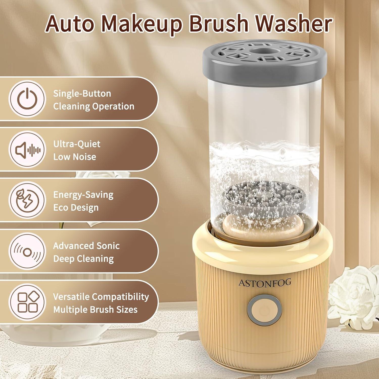 Limpiador Eléctrico de Brochas de Maquillaje ASTONFOG - Alta Velocidad