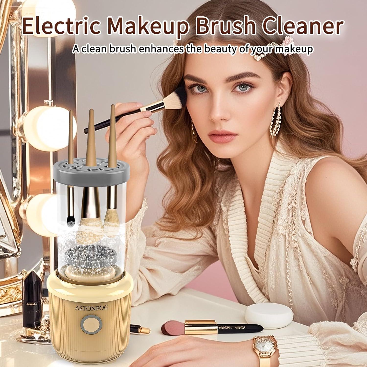 Limpiador Eléctrico de Brochas de Maquillaje ASTONFOG - Alta Velocidad