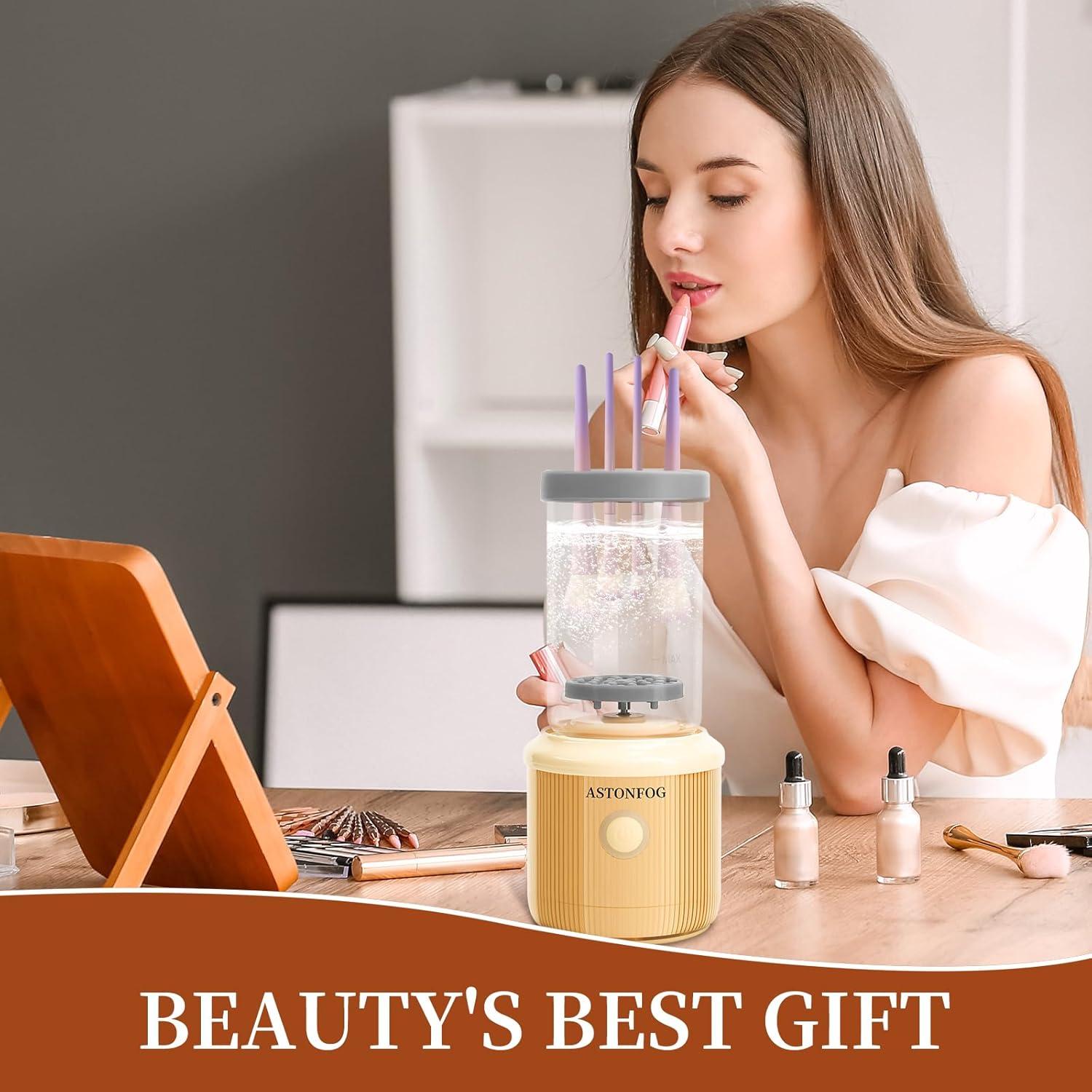 Limpiador Eléctrico de Brochas de Maquillaje ASTONFOG - Alta Velocidad