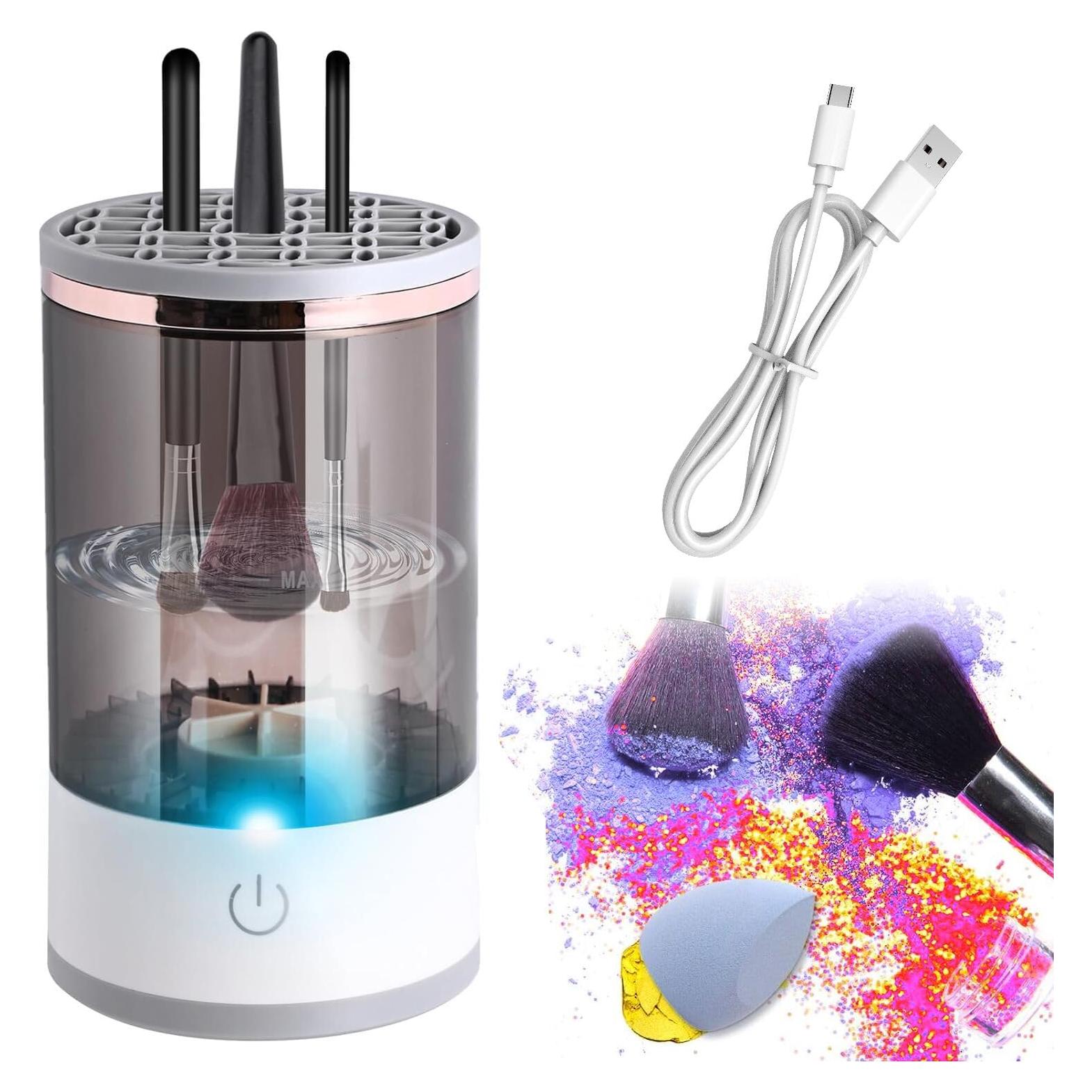 Limpiador Eléctrico de Brochas de Maquillaje Abnaok USB