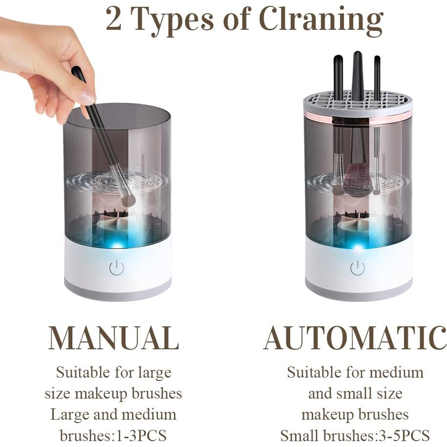 Limpiador Eléctrico de Brochas de Maquillaje Abnaok USB