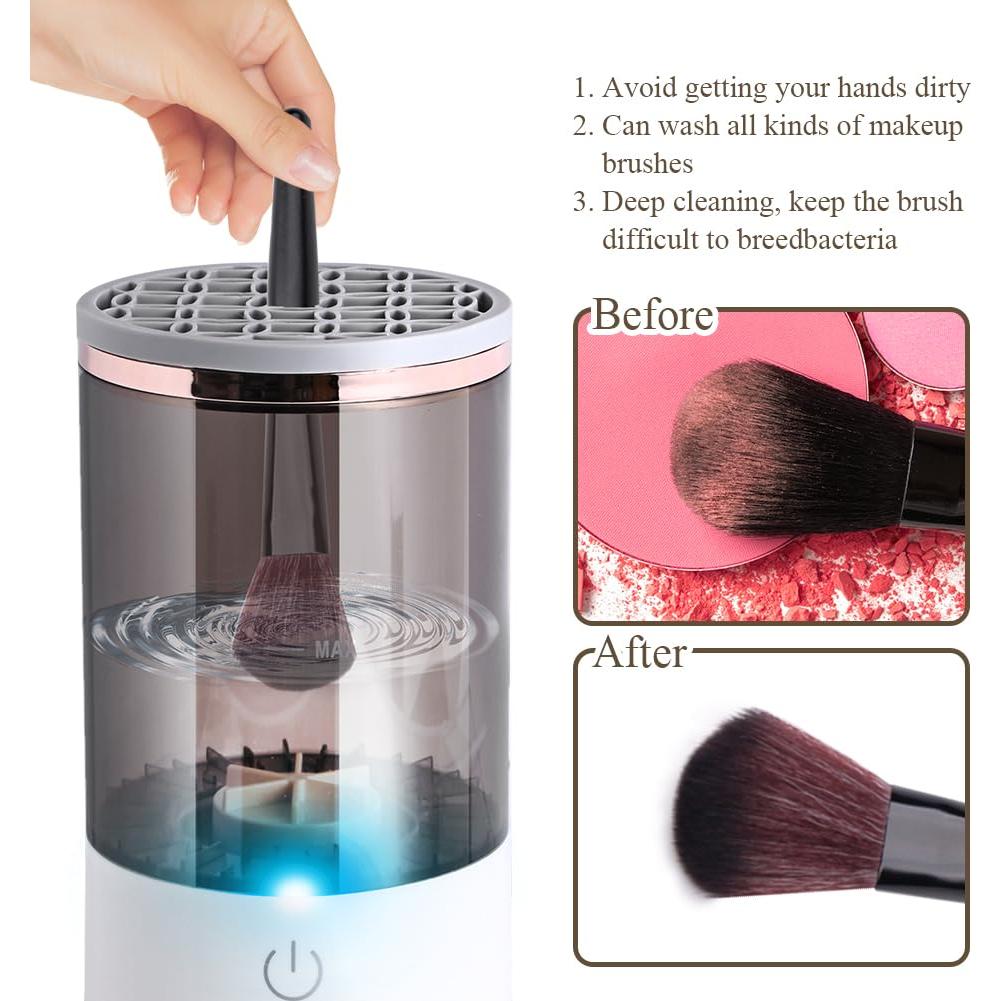 Limpiador Eléctrico de Brochas de Maquillaje Abnaok USB