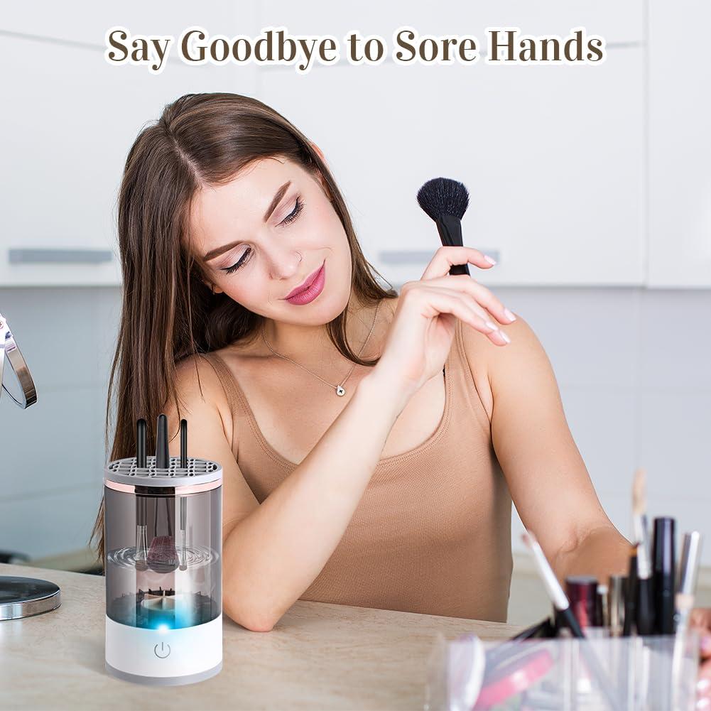 Limpiador Eléctrico de Brochas de Maquillaje Abnaok USB