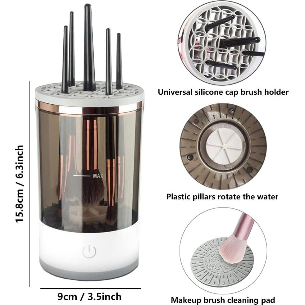 Limpiador Eléctrico de Brochas de Maquillaje Oniapro con Alfombrilla