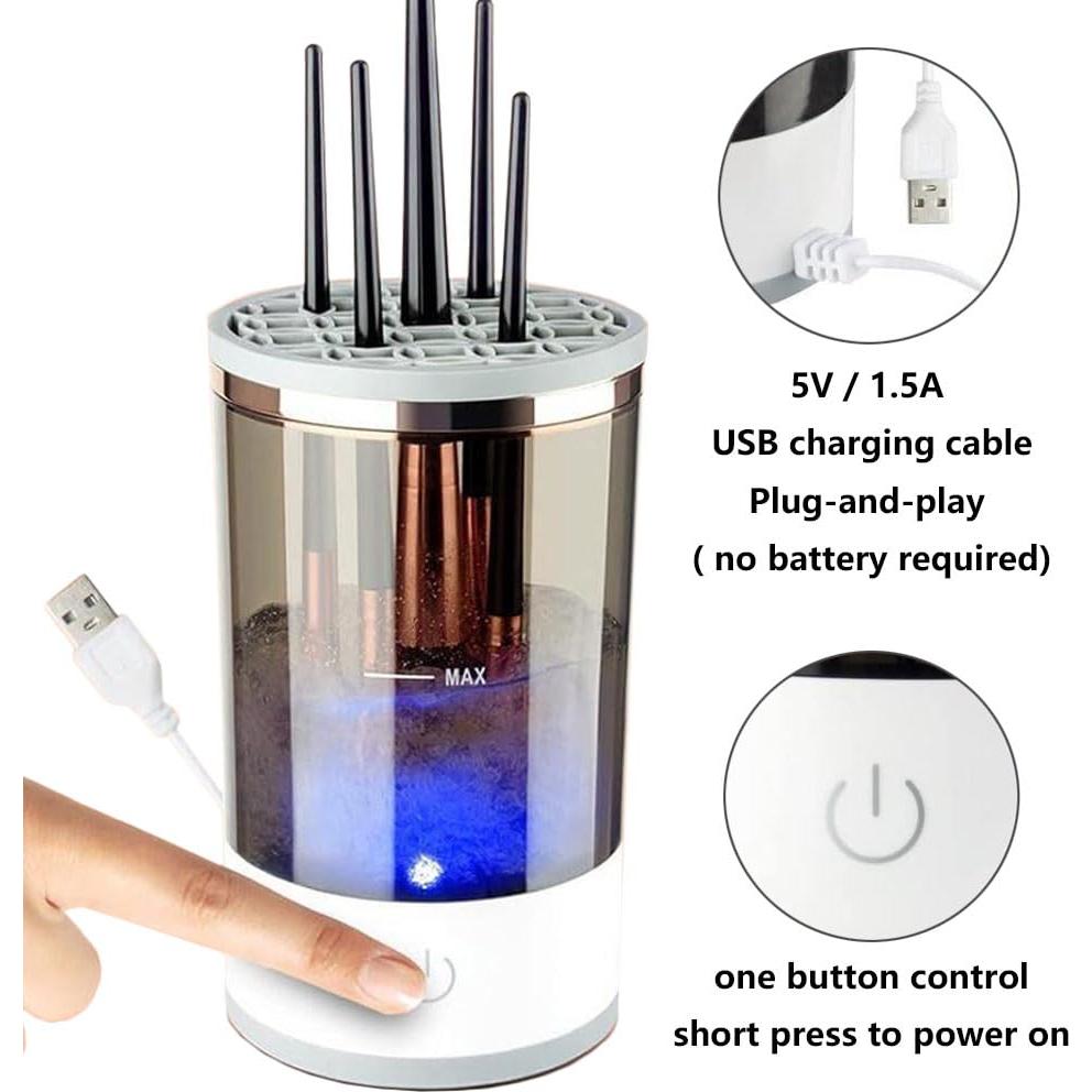 Limpiador Eléctrico de Brochas de Maquillaje Oniapro con Alfombrilla