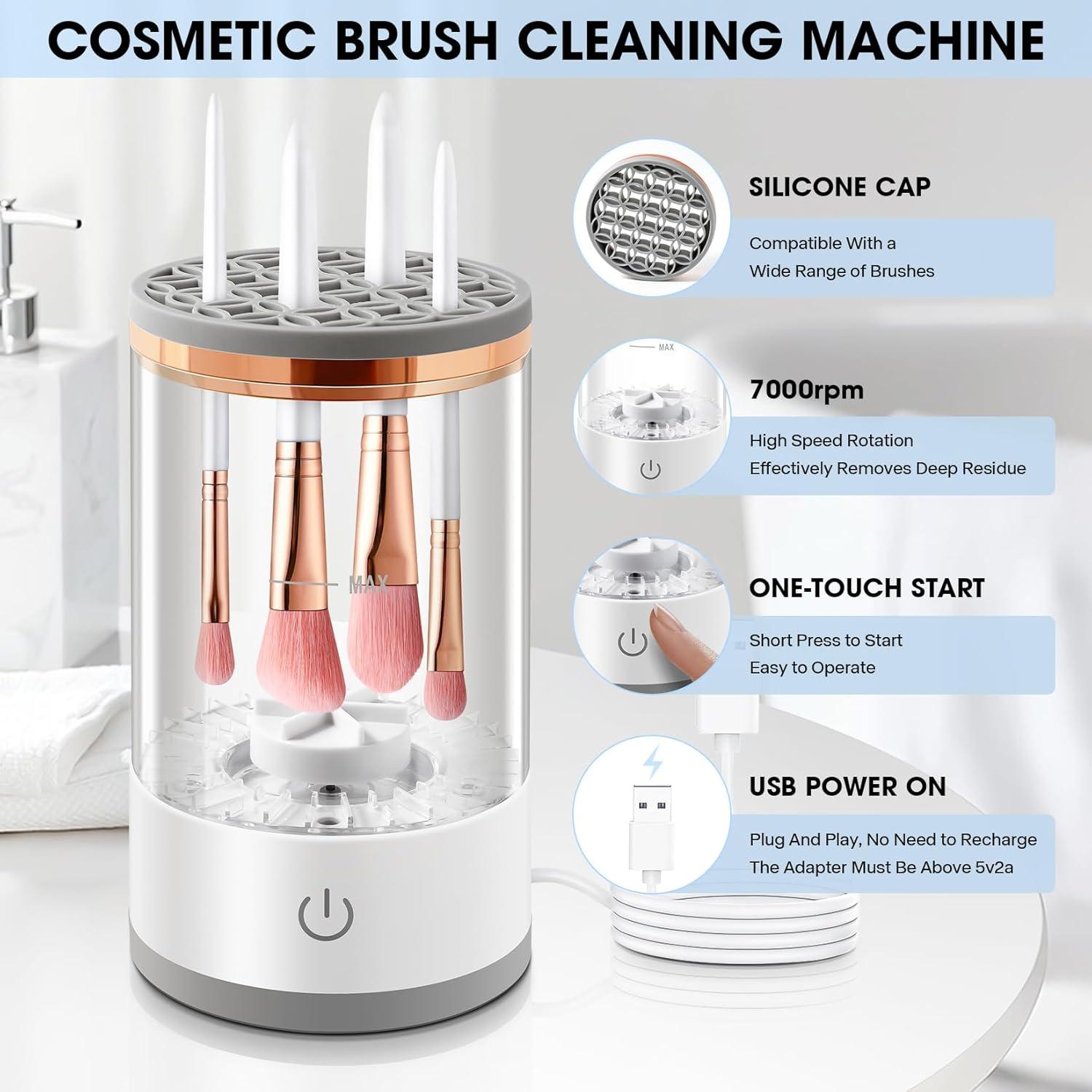 Limpiadora Eléctrica de Brochas Shmian - Portátil 2 en 1