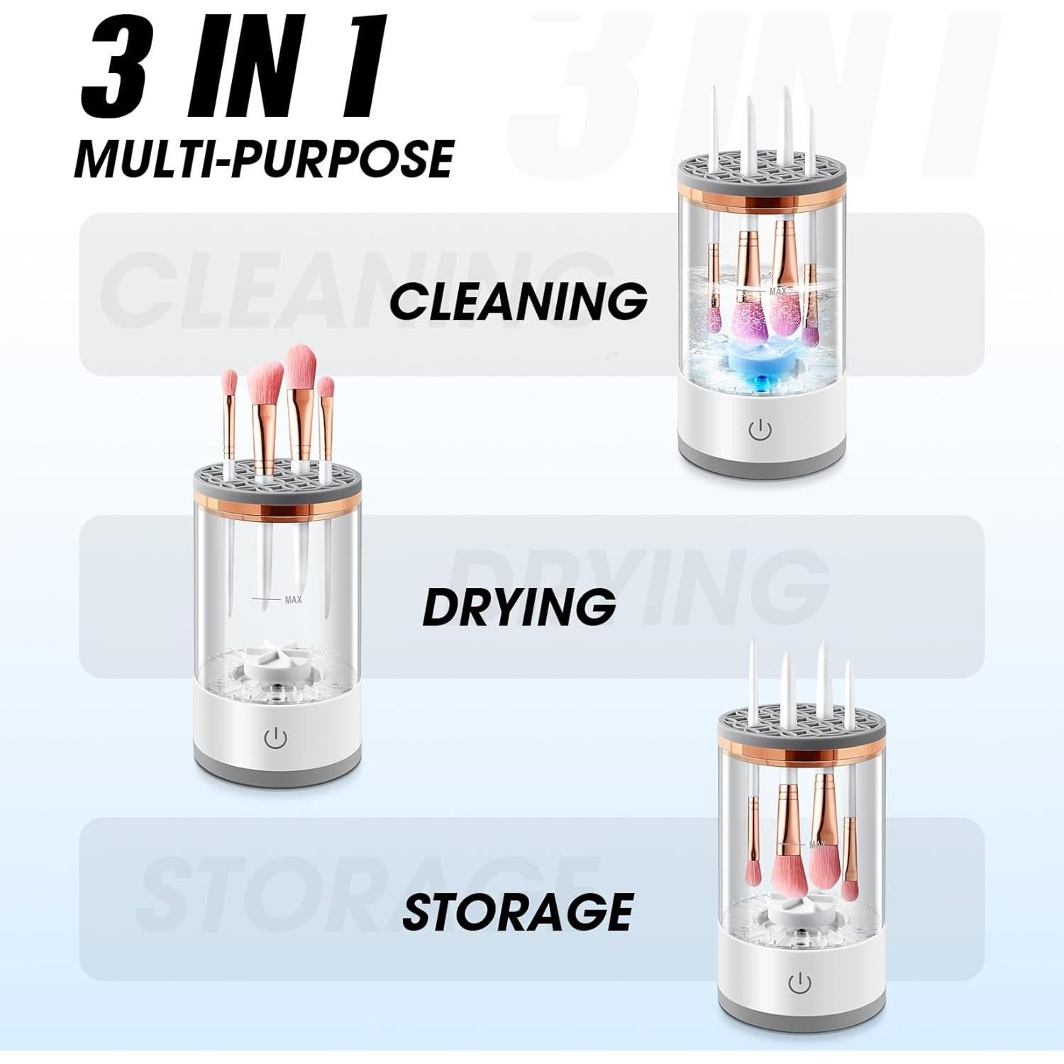 Limpiadora Eléctrica de Brochas Shmian - Portátil 2 en 1
