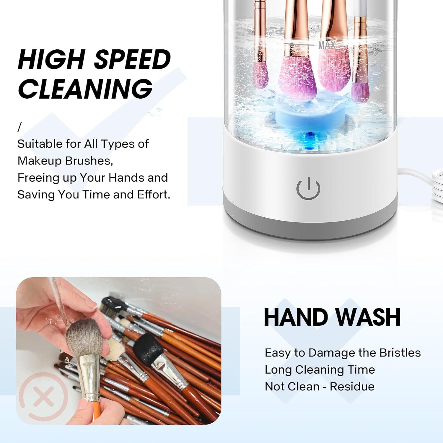 Limpiadora Eléctrica de Brochas Shmian - Portátil 2 en 1