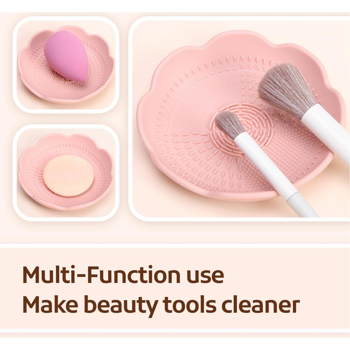 Limpiador de Brochas de Maquillaje JAMESVAN Rosa Silicona 10cm