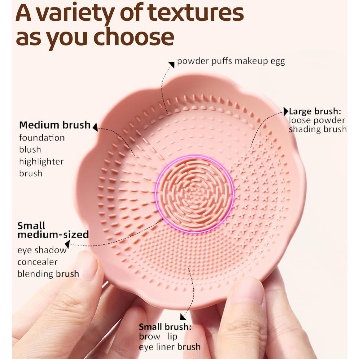 Limpiador de Brochas de Maquillaje JAMESVAN Rosa Silicona 10cm