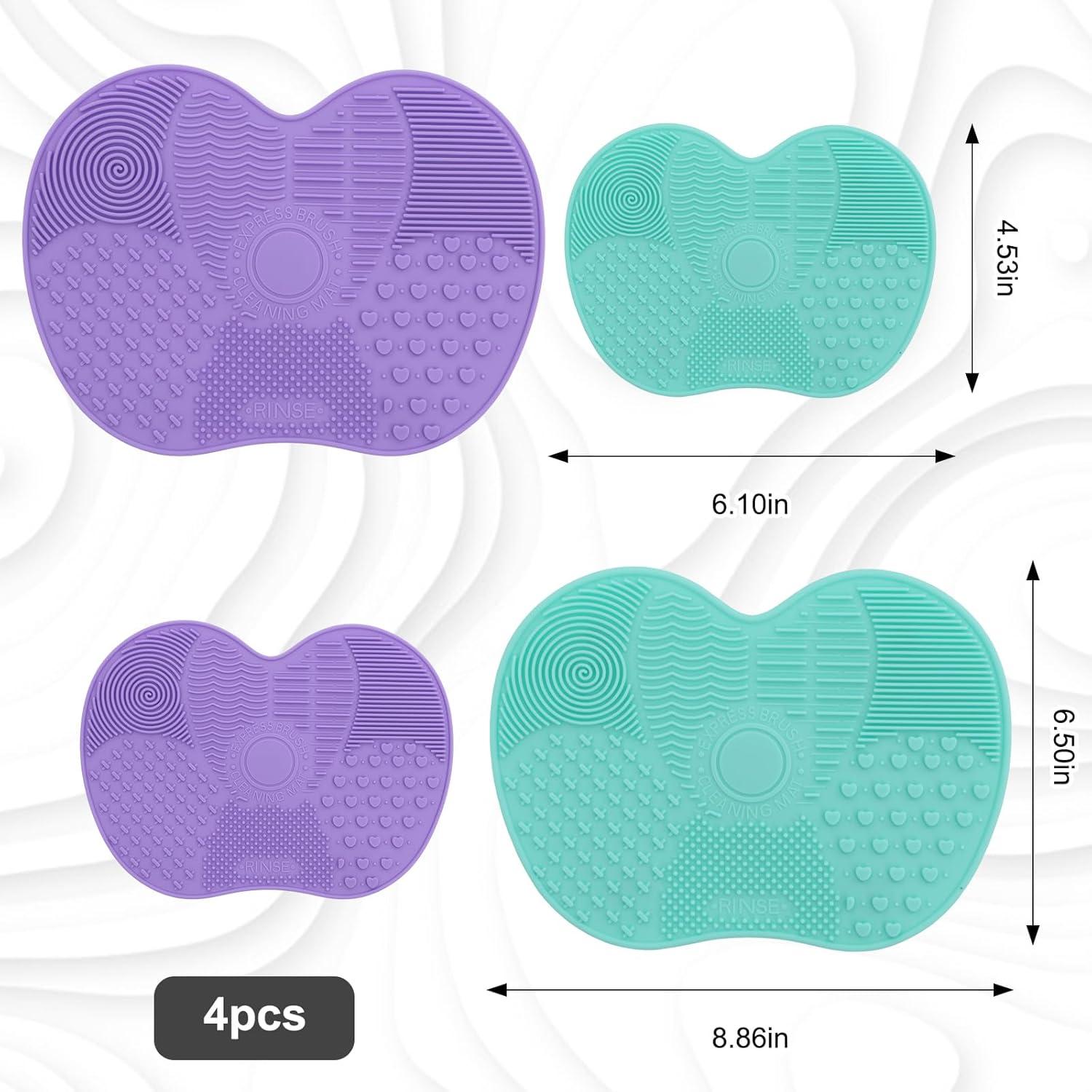 4 Piezas Alfombrilla Limpiadora de Brochas de Silicona PKRFCJ