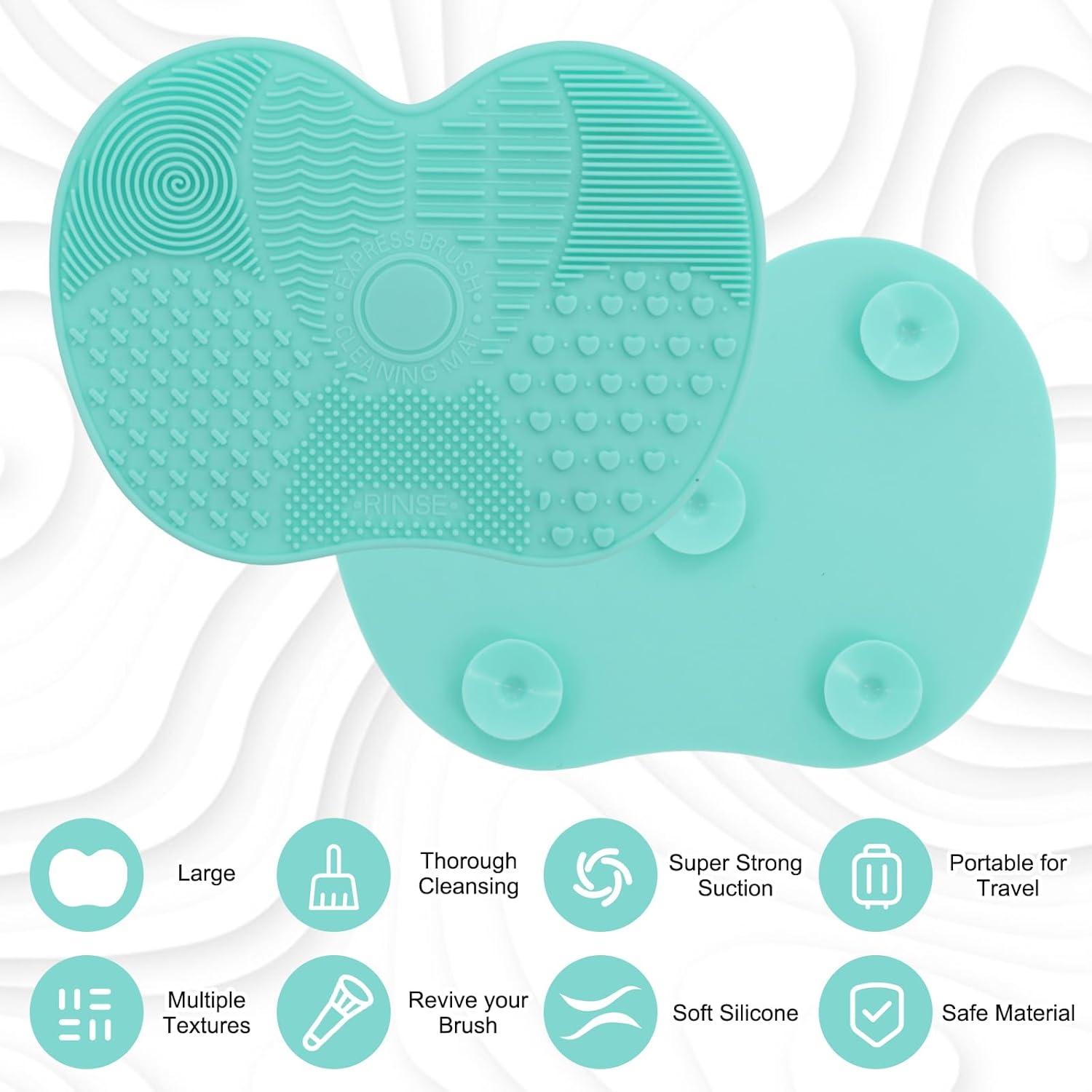 4 Piezas Alfombrilla Limpiadora de Brochas de Silicona PKRFCJ