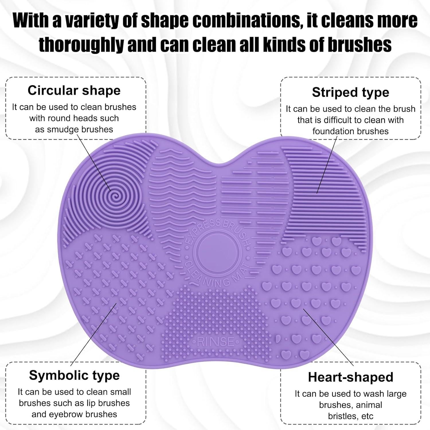 4 Piezas Alfombrilla Limpiadora de Brochas de Silicona PKRFCJ