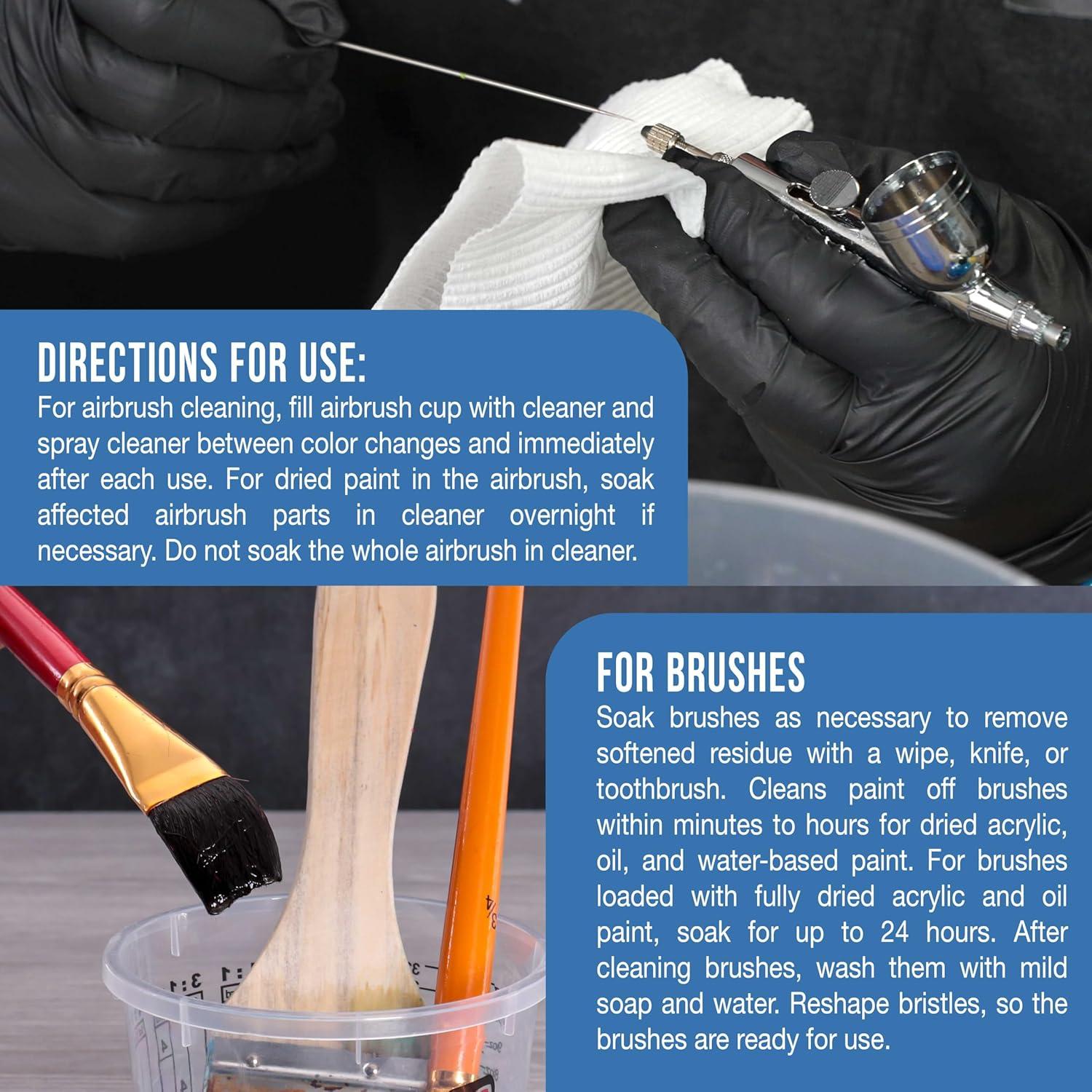 Limpiador de Aerógrafo U.S. Art Supply 473ml - Solución Rápida