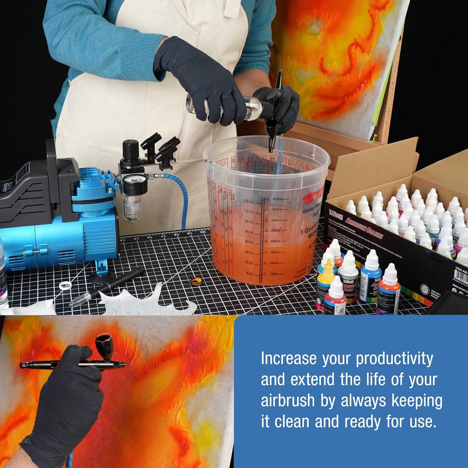 Limpiador de Aerógrafo U.S. Art Supply 473ml - Solución Rápida