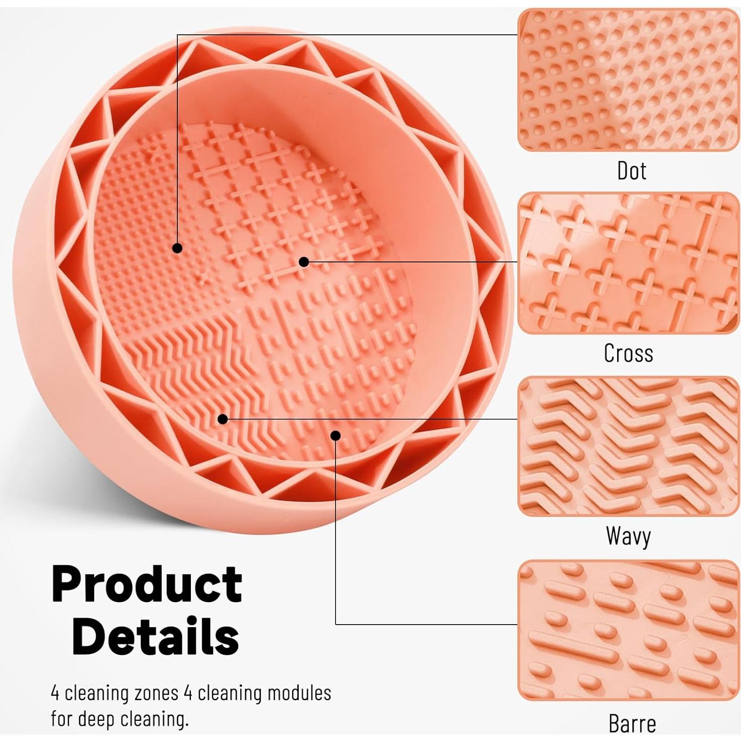 Alfombrilla Limpiadora de Brochas LELE LIFE Naranja 14x14cm